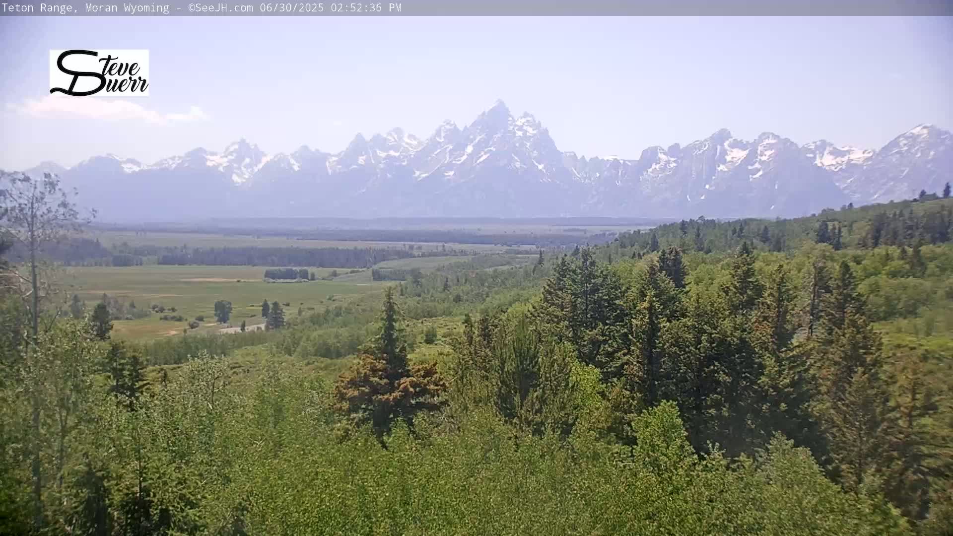 Buffalo Valley & Teton Mountain Range Live Cam - Moran, Teton County, Wyoming, USA
