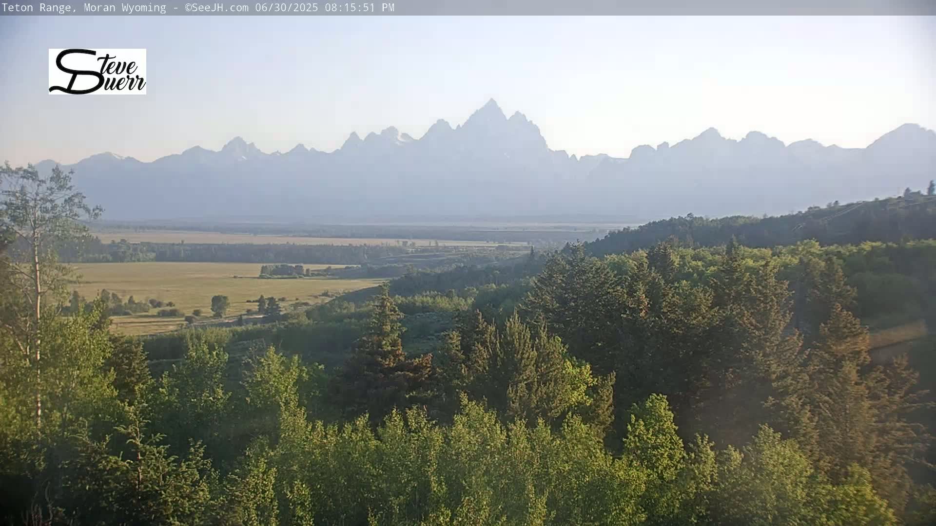 Buffalo Valley & Teton Mountain Range Live Cam - Moran, Teton County, Wyoming, USA