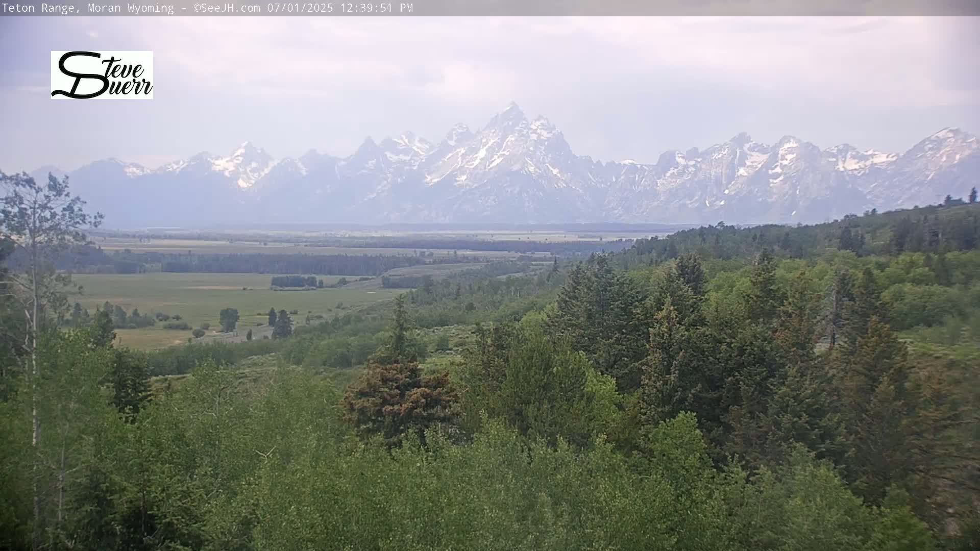 Buffalo Valley & Teton Mountain Range Live Cam - Moran, Teton County, Wyoming, USA