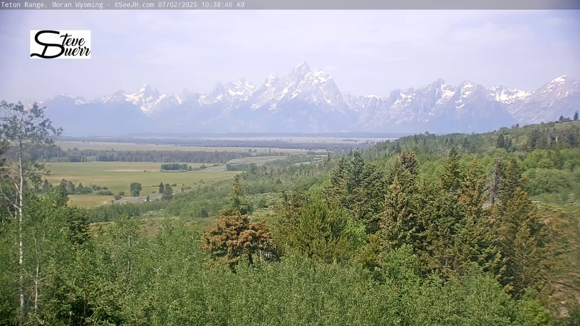 Buffalo Valley & Teton Mountain Range Live Cam - Moran, Teton County, Wyoming, USA