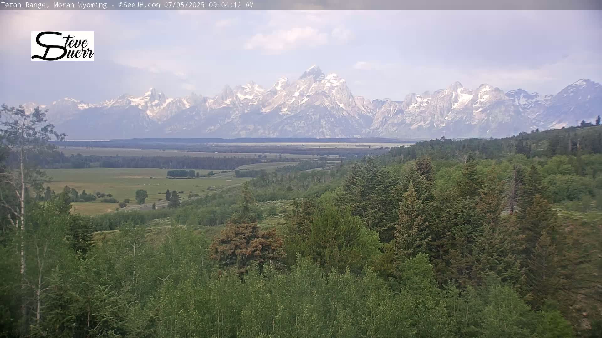 Buffalo Valley & Teton Mountain Range Live Cam - Moran, Teton County, Wyoming, USA