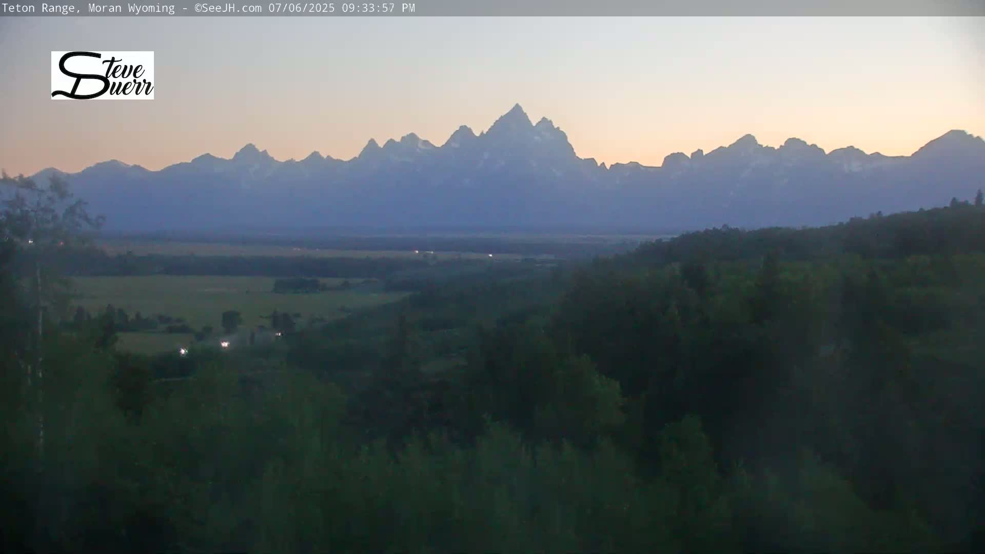 Buffalo Valley & Teton Mountain Range Live Cam - Moran, Teton County, Wyoming, USA