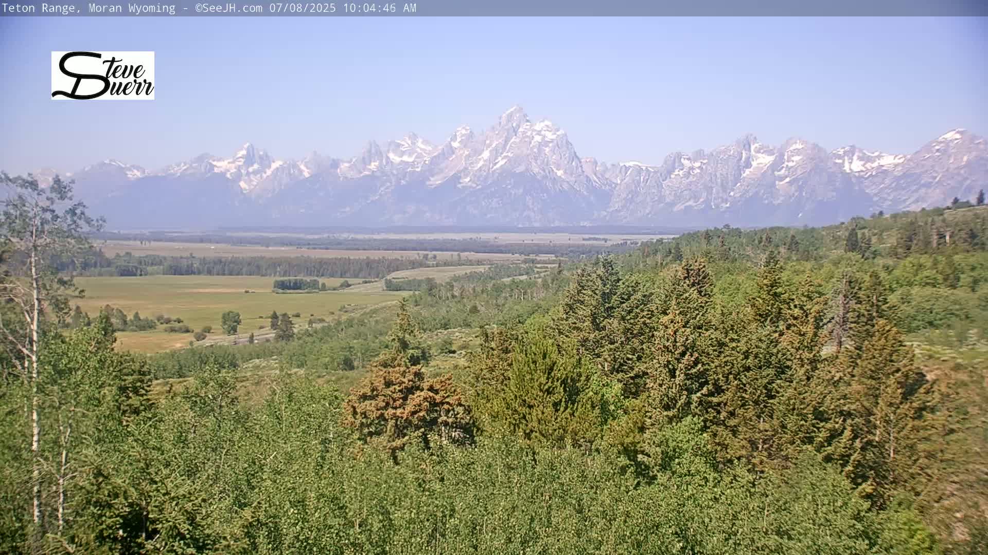 Buffalo Valley & Teton Mountain Range Live Cam - Moran, Teton County, Wyoming, USA