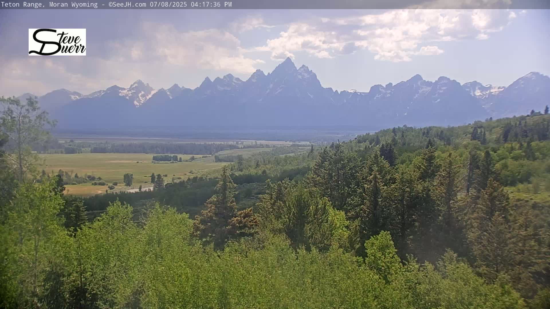 Buffalo Valley & Teton Mountain Range Live Cam - Moran, Teton County, Wyoming, USA