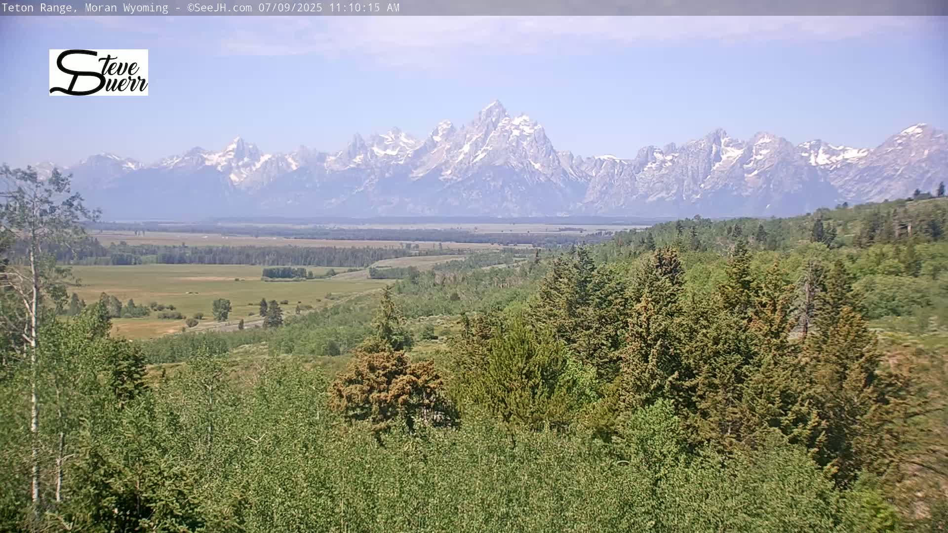 Buffalo Valley & Teton Mountain Range Live Cam - Moran, Teton County, Wyoming, USA