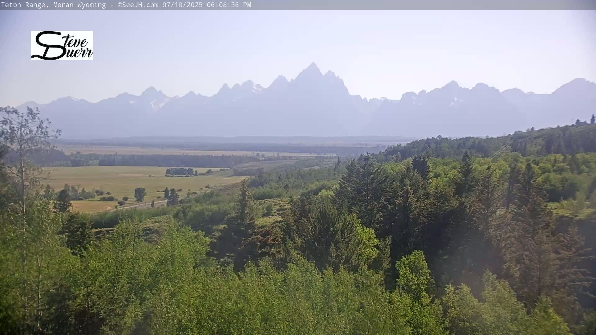 Buffalo Valley & Teton Mountain Range Live Cam - Moran, Teton County, Wyoming, USA