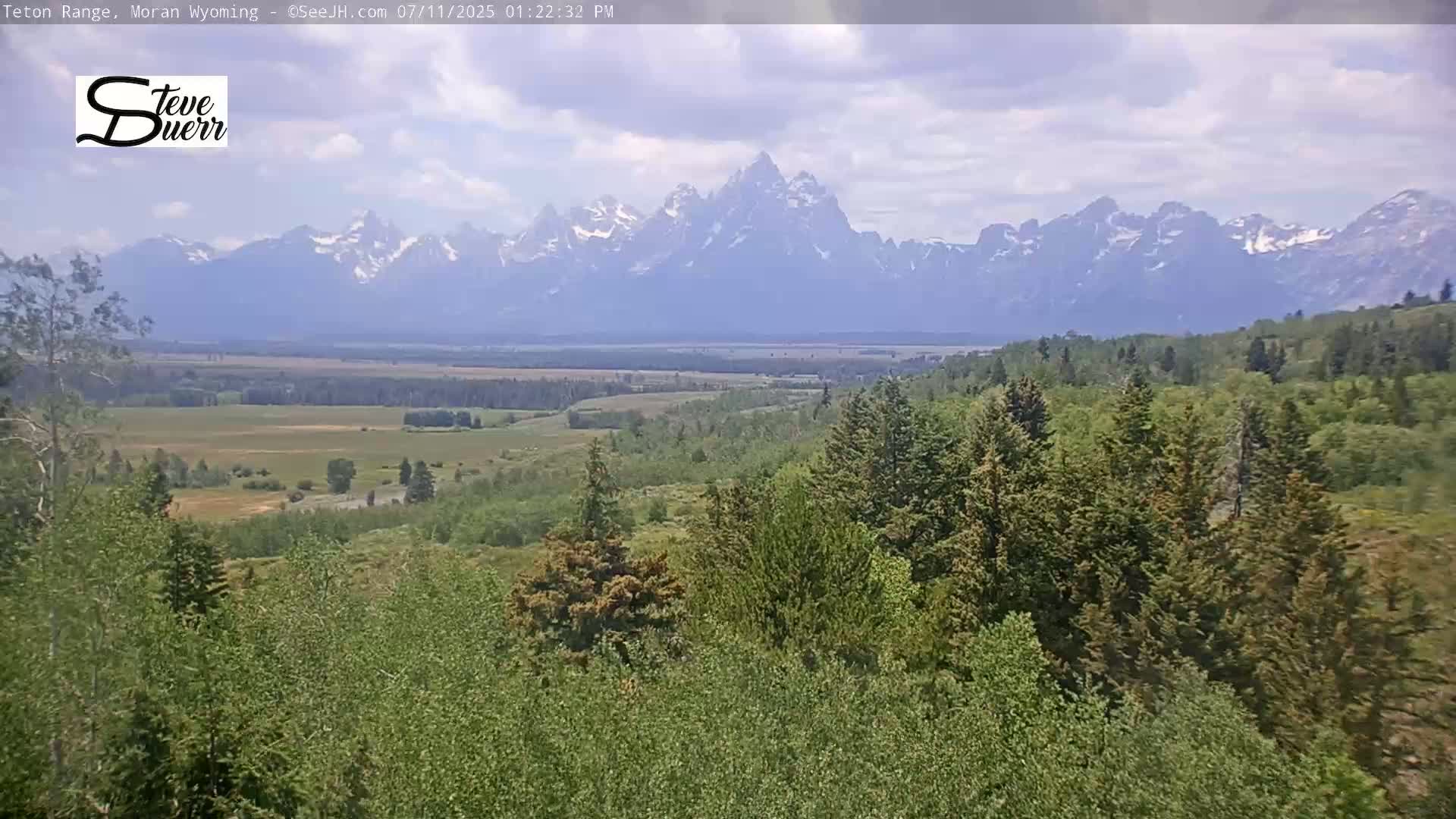 Buffalo Valley & Teton Mountain Range Live Cam - Moran, Teton County, Wyoming, USA
