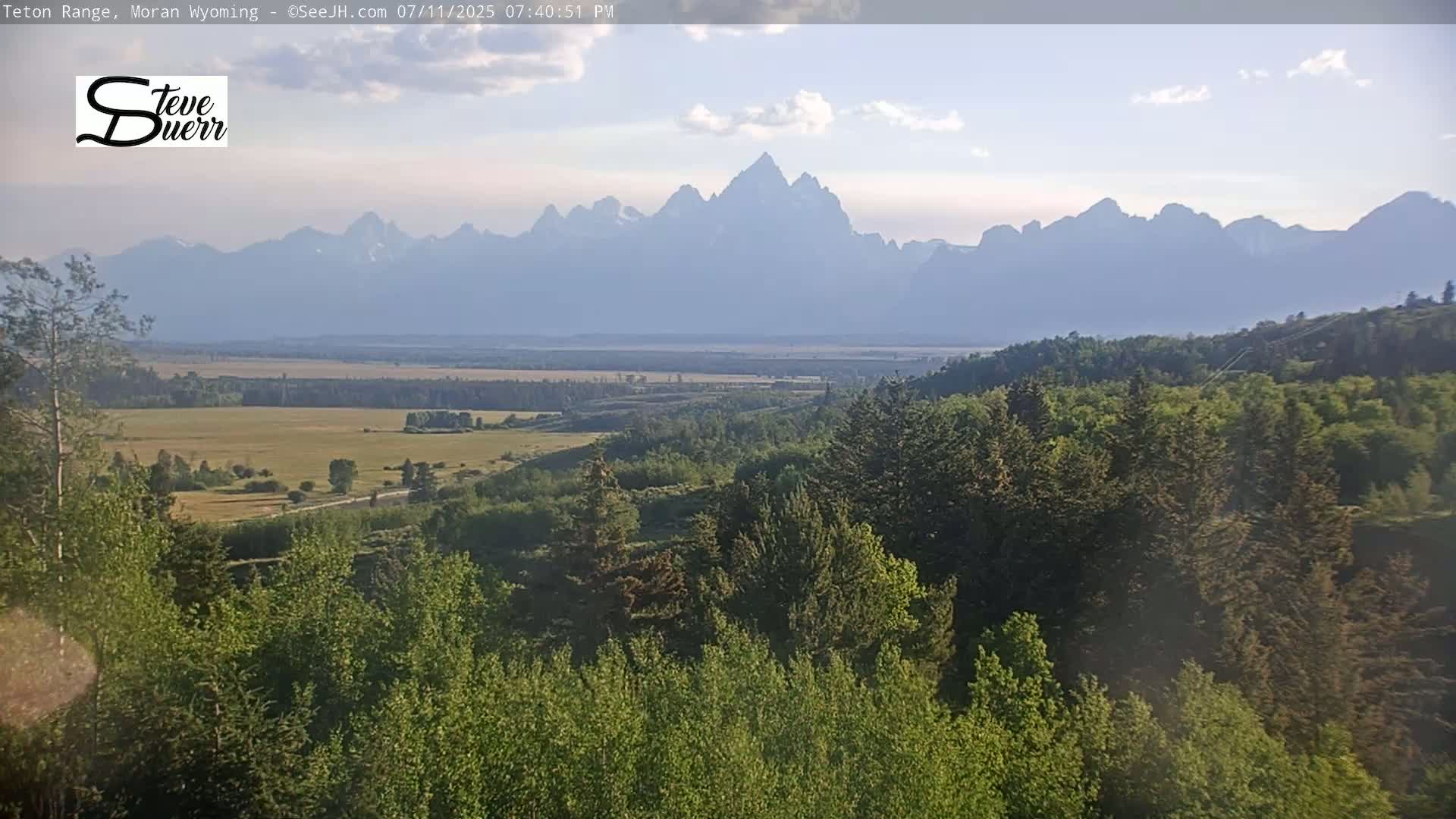 Buffalo Valley & Teton Mountain Range Live Cam - Moran, Teton County, Wyoming, USA