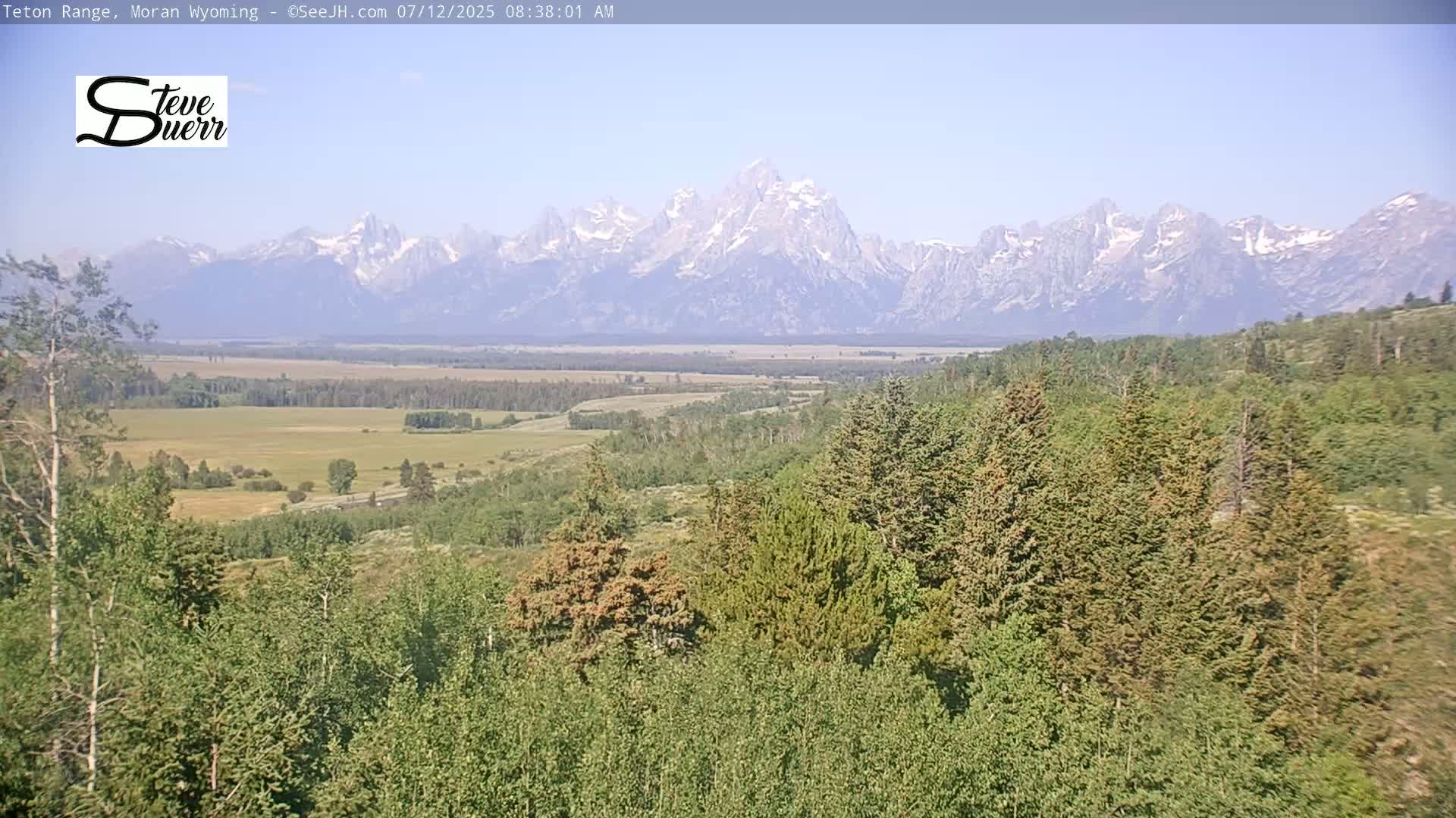 Buffalo Valley & Teton Mountain Range Live Cam - Moran, Teton County, Wyoming, USA