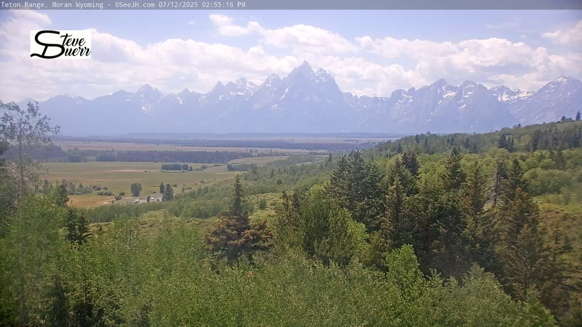 Buffalo Valley & Teton Mountain Range Live Cam - Moran, Teton County, Wyoming, USA