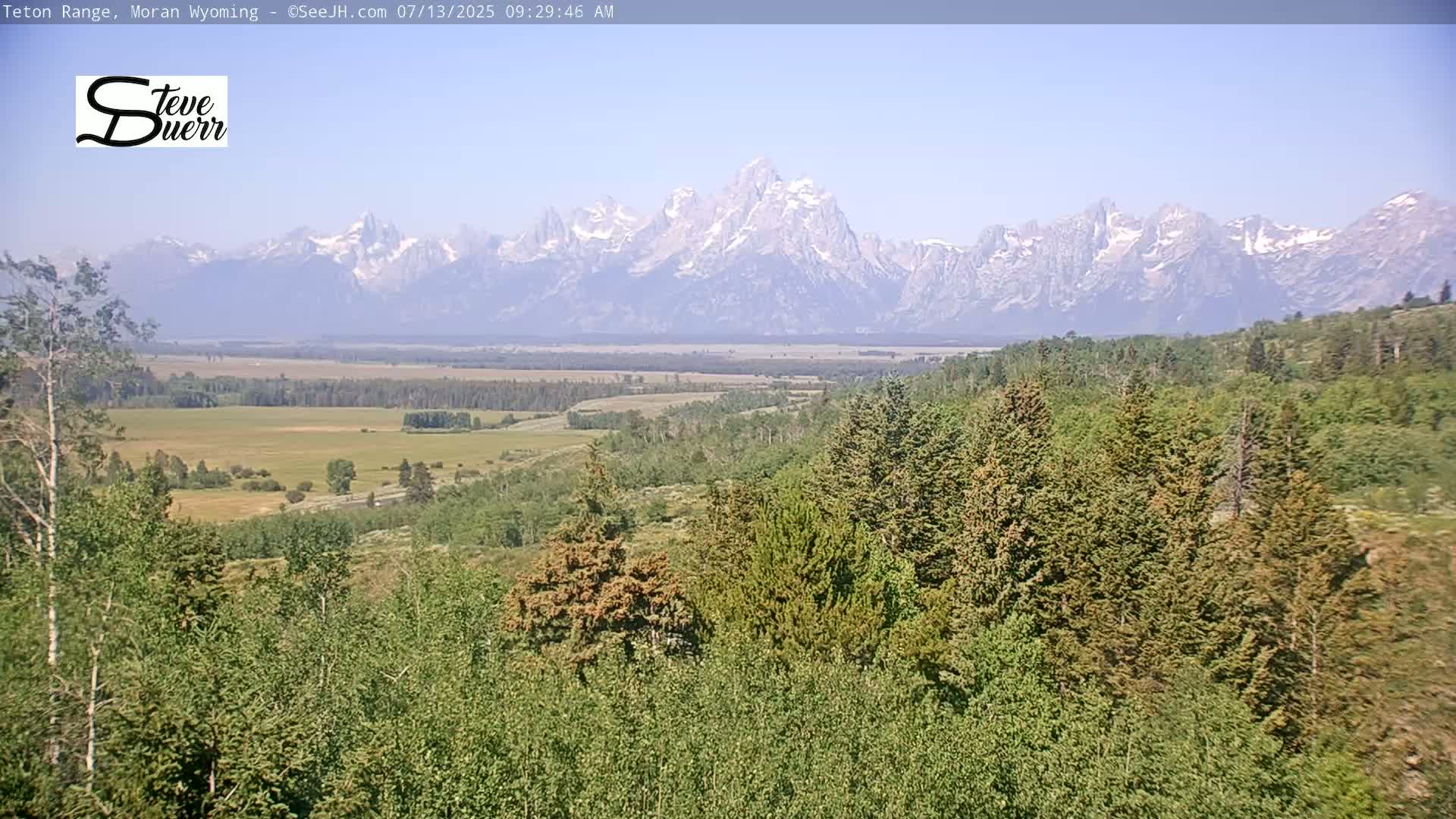 Buffalo Valley & Teton Mountain Range Live Cam - Moran, Teton County, Wyoming, USA