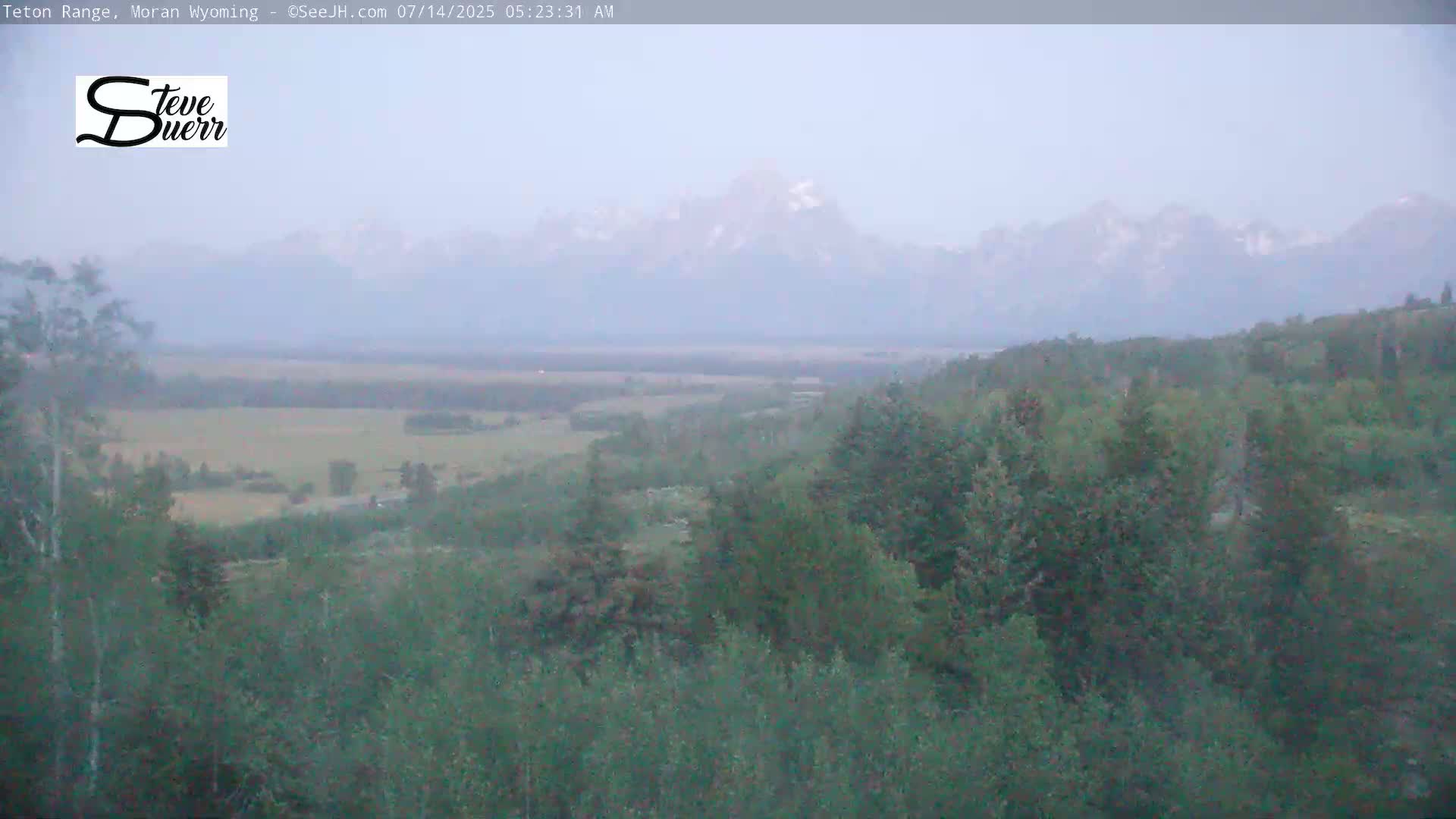 Buffalo Valley & Teton Mountain Range Live Cam - Moran, Teton County, Wyoming, USA