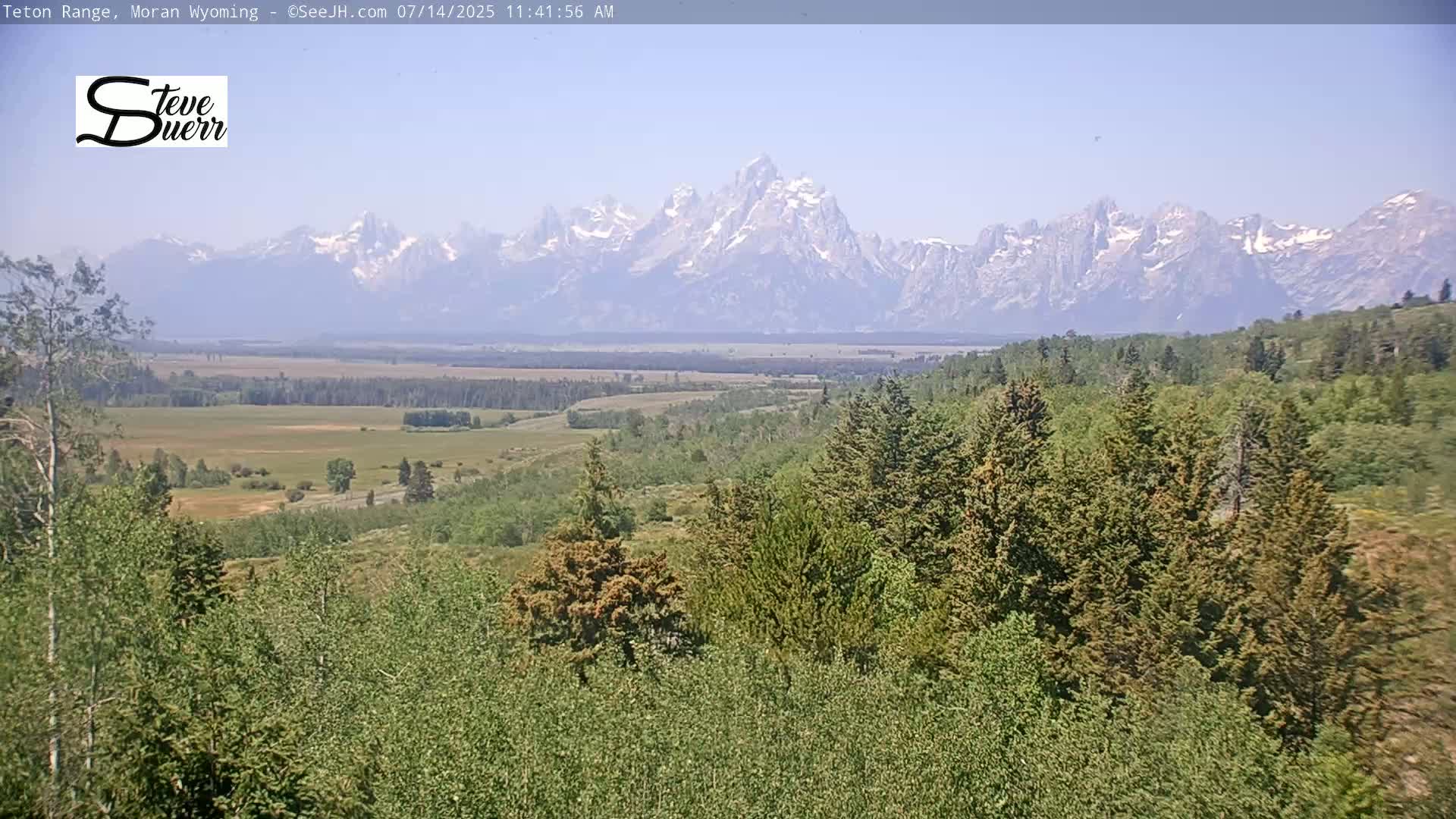 Buffalo Valley & Teton Mountain Range Live Cam - Moran, Teton County, Wyoming, USA
