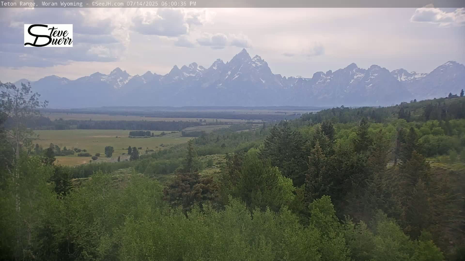 Buffalo Valley & Teton Mountain Range Live Cam - Moran, Teton County, Wyoming, USA