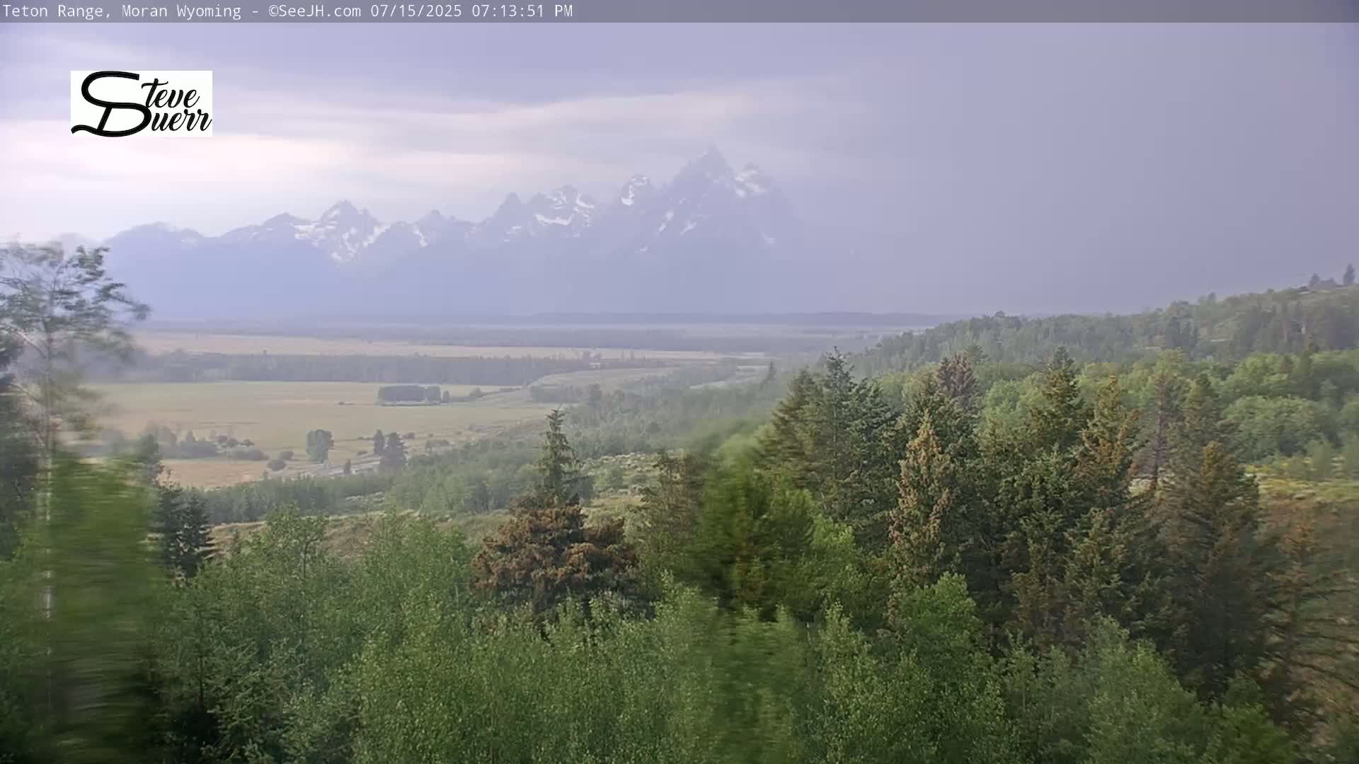 Buffalo Valley & Teton Mountain Range Live Cam - Moran, Teton County, Wyoming, USA