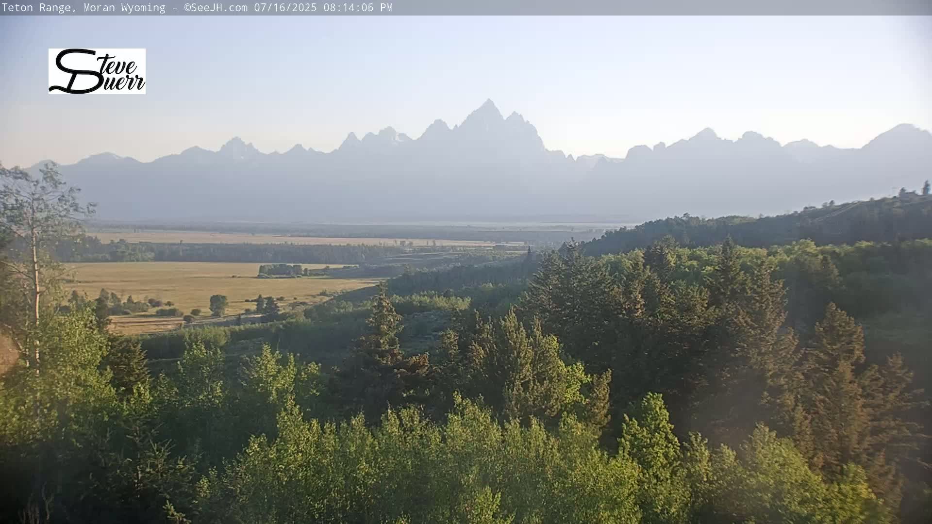 Buffalo Valley & Teton Mountain Range Live Cam - Moran, Teton County, Wyoming, USA