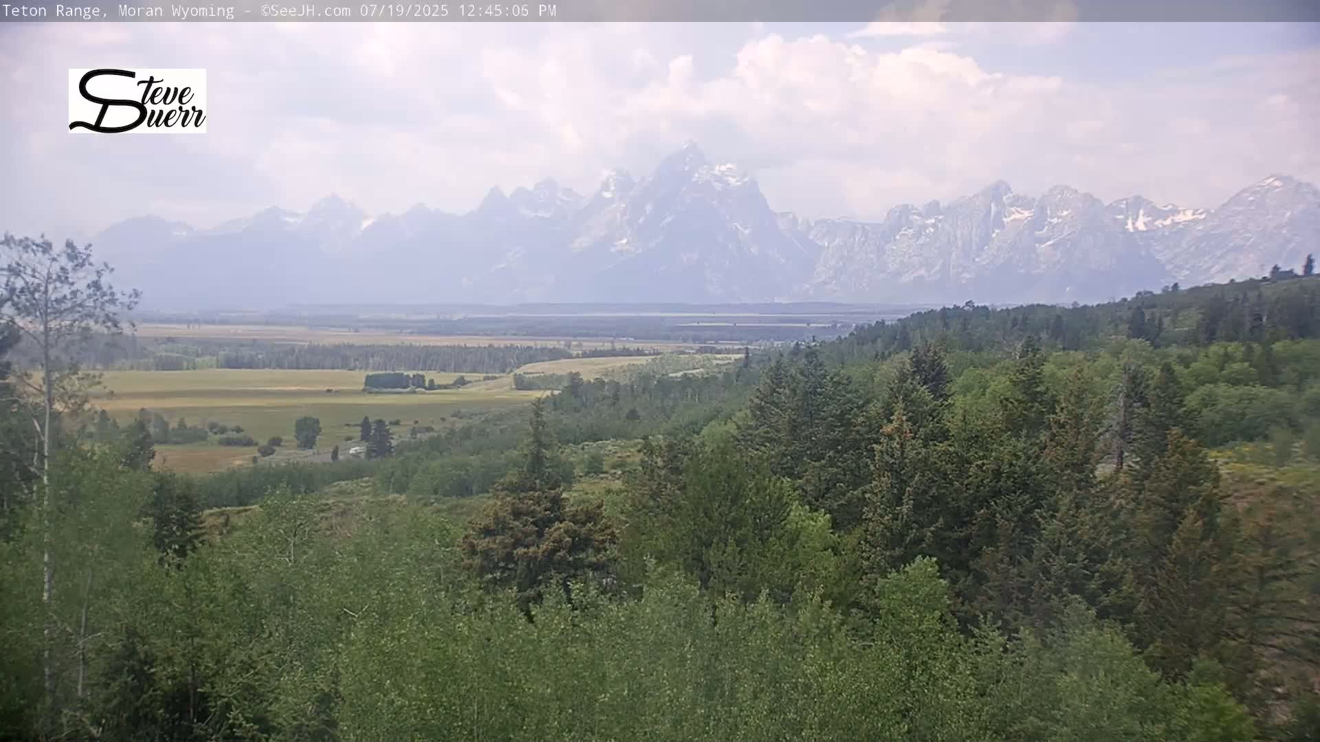 Buffalo Valley & Teton Mountain Range Live Cam - Moran, Teton County, Wyoming, USA