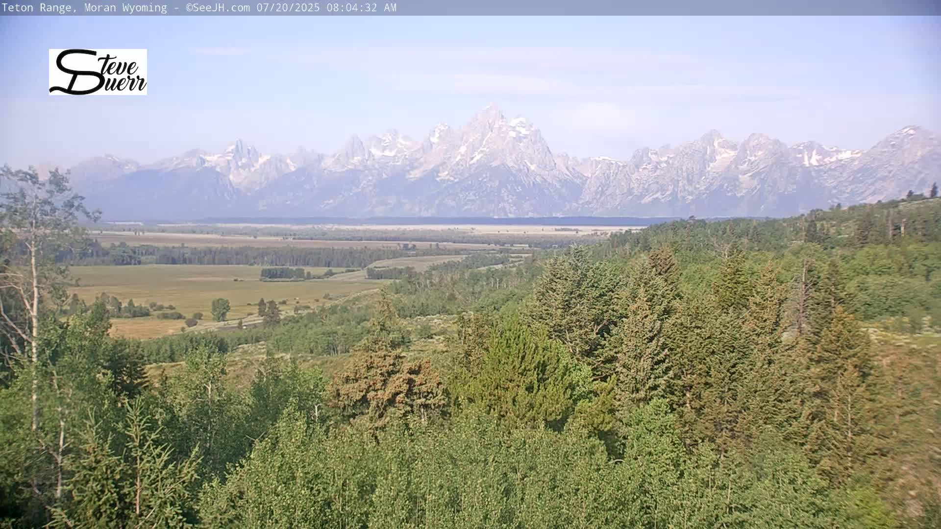Buffalo Valley & Teton Mountain Range Live Cam - Moran, Teton County, Wyoming, USA