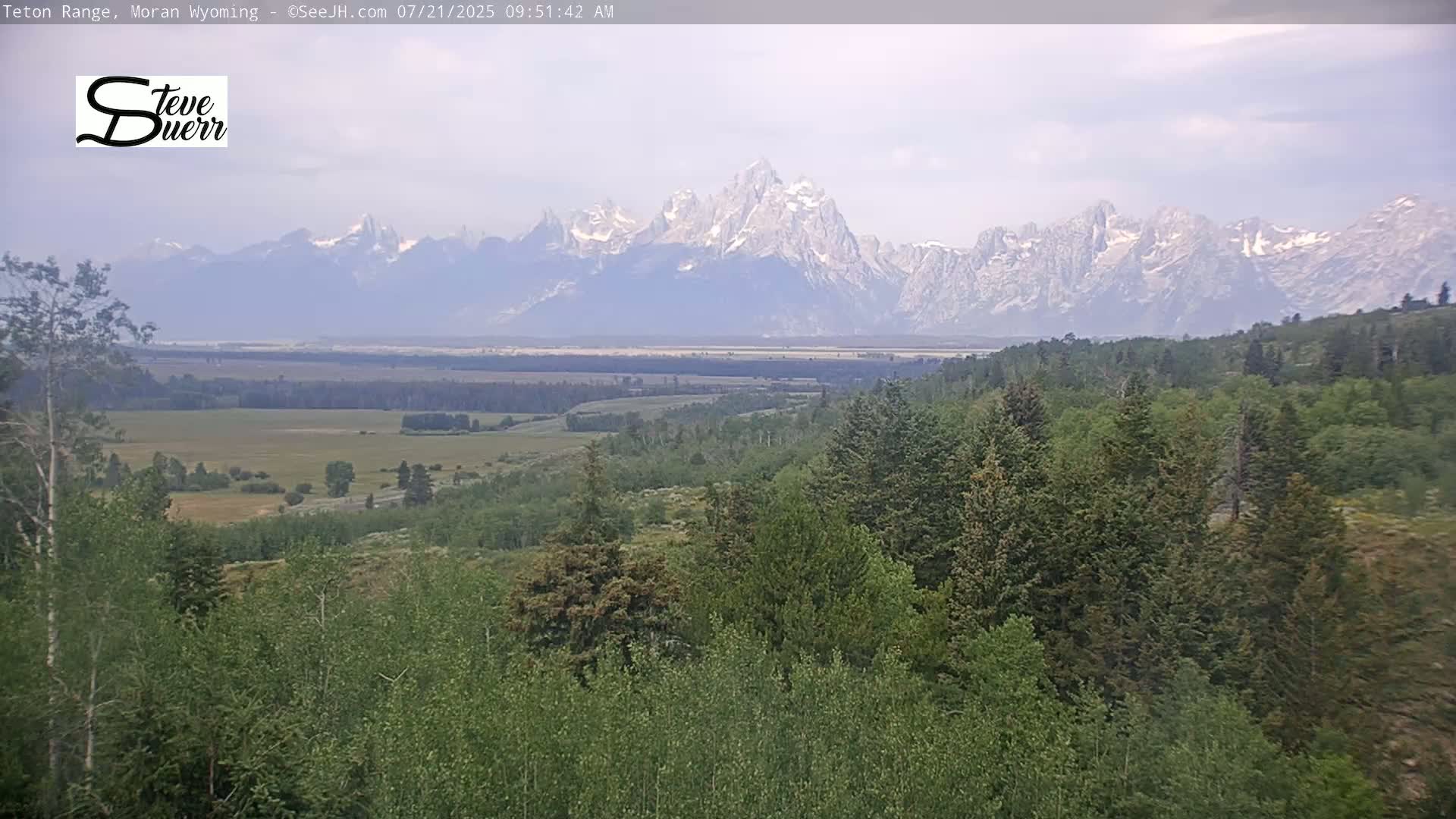 Buffalo Valley & Teton Mountain Range Live Cam - Moran, Teton County, Wyoming, USA