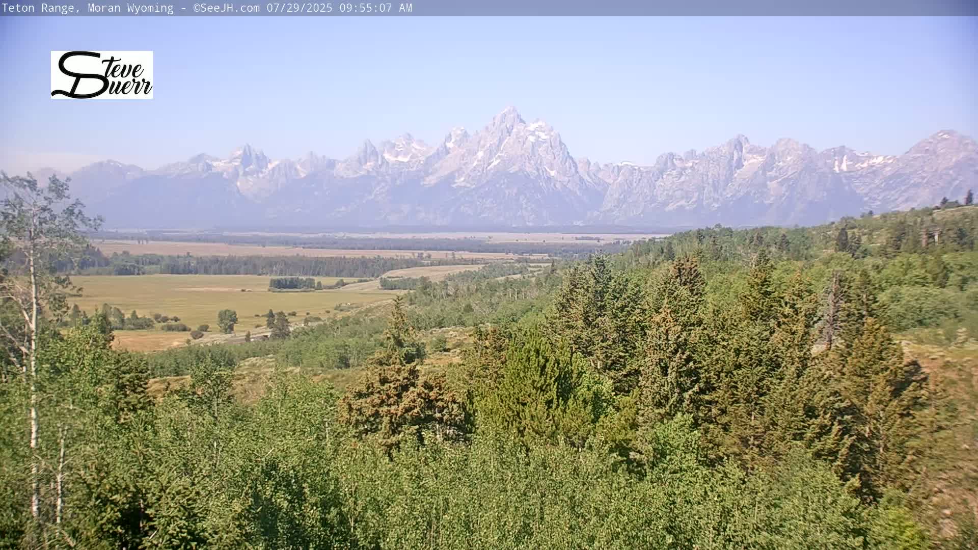 Buffalo Valley & Teton Mountain Range Live Cam - Moran, Teton County, Wyoming, USA
