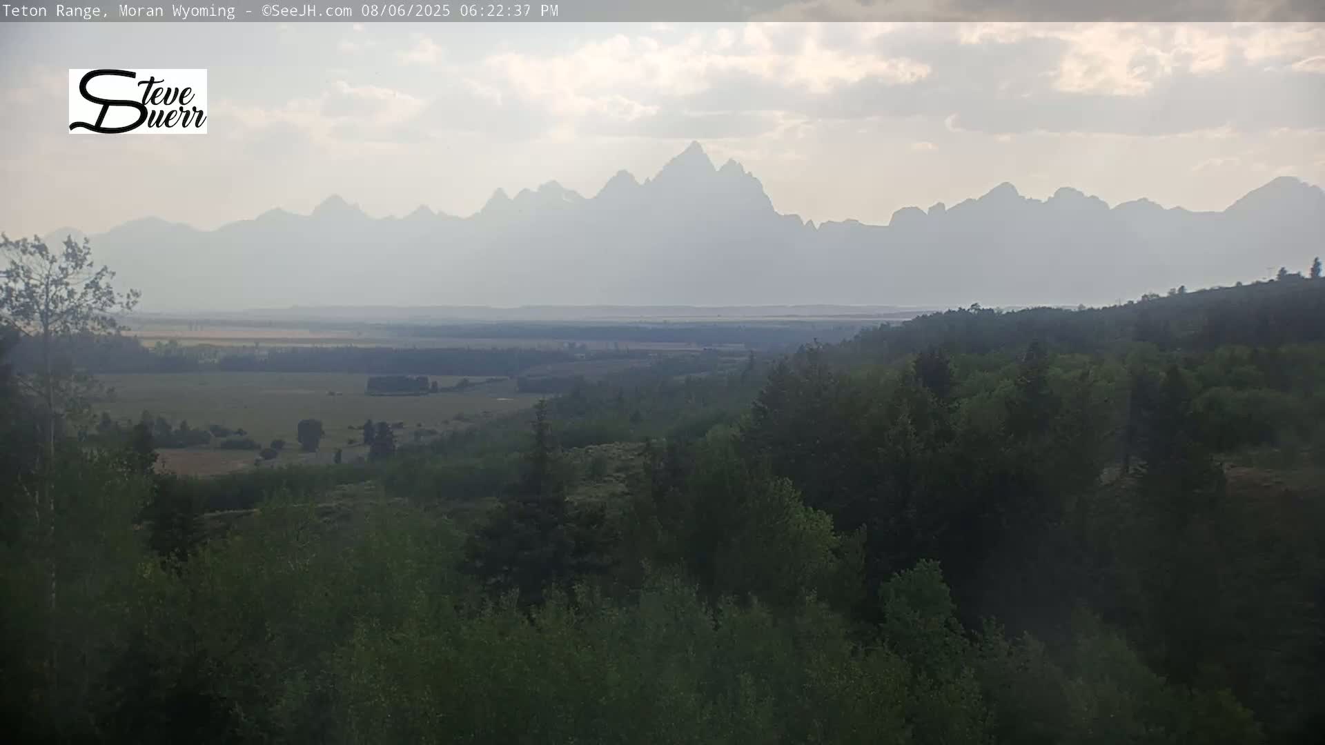 Buffalo Valley & Teton Mountain Range Live Cam - Moran, Teton County, Wyoming, USA