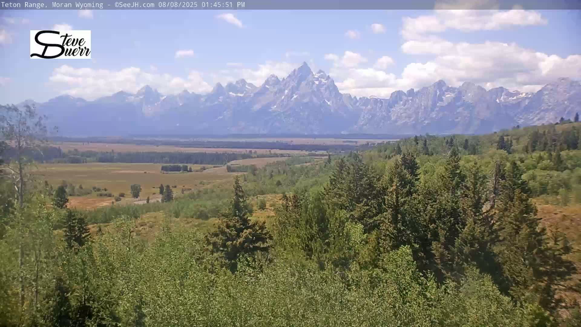 Buffalo Valley & Teton Mountain Range Live Cam - Moran, Teton County, Wyoming, USA
