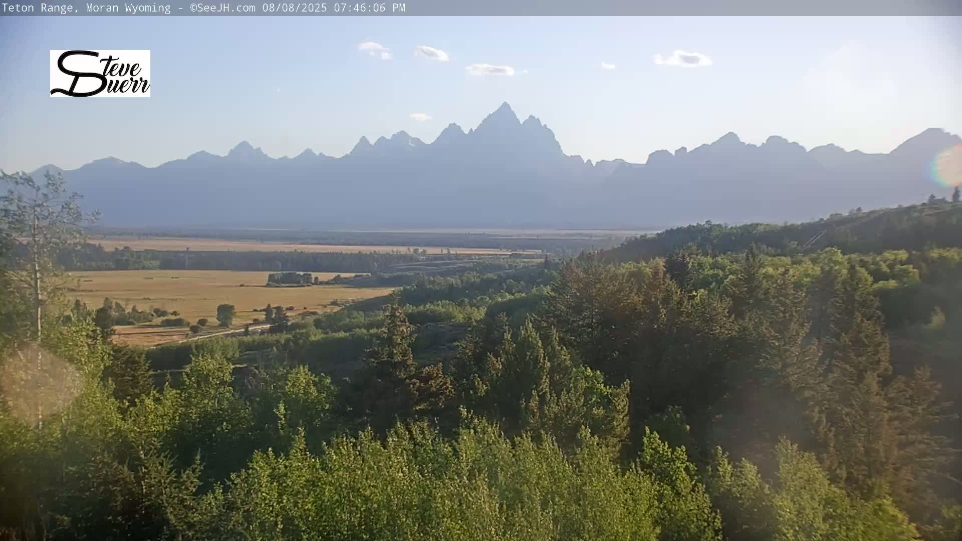 Buffalo Valley & Teton Mountain Range Live Cam - Moran, Teton County, Wyoming, USA