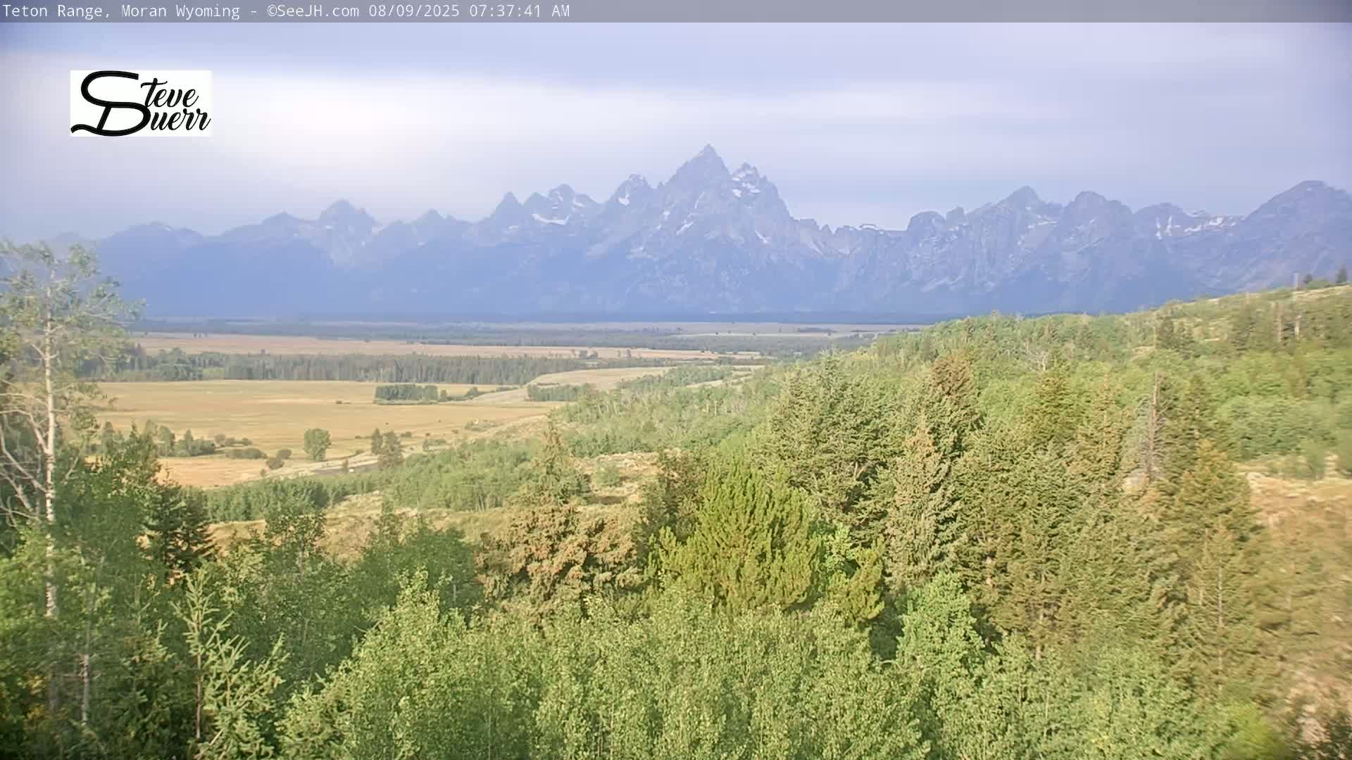 Buffalo Valley & Teton Mountain Range Live Cam - Moran, Teton County, Wyoming, USA