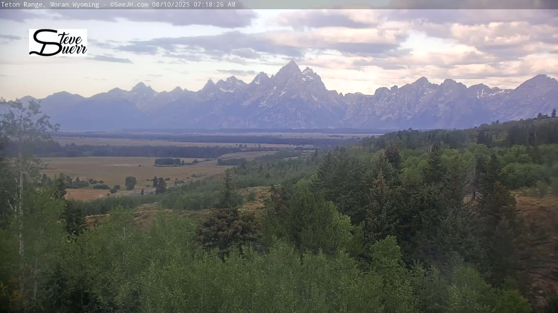 Buffalo Valley & Teton Mountain Range Live Cam - Moran, Teton County, Wyoming, USA