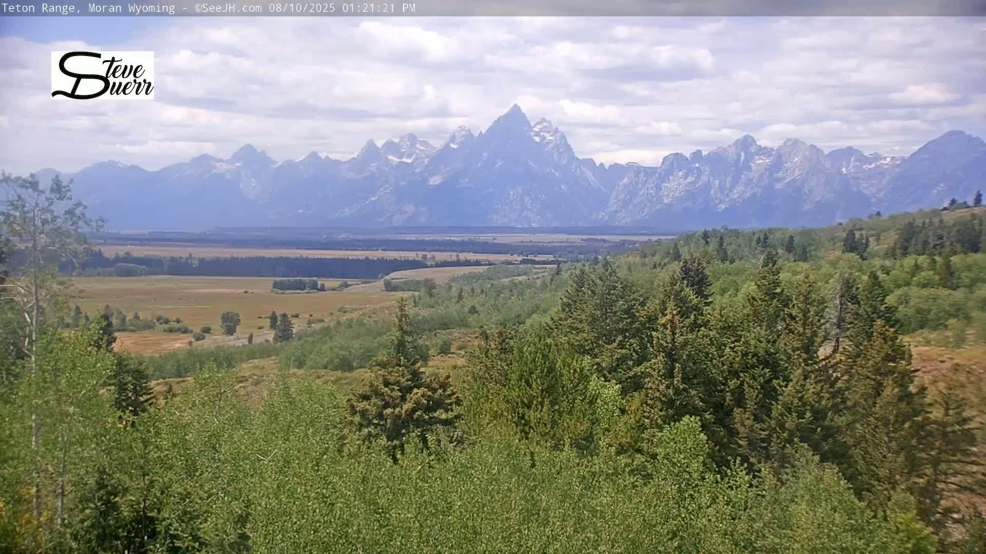 Buffalo Valley & Teton Mountain Range Live Cam - Moran, Teton County, Wyoming, USA