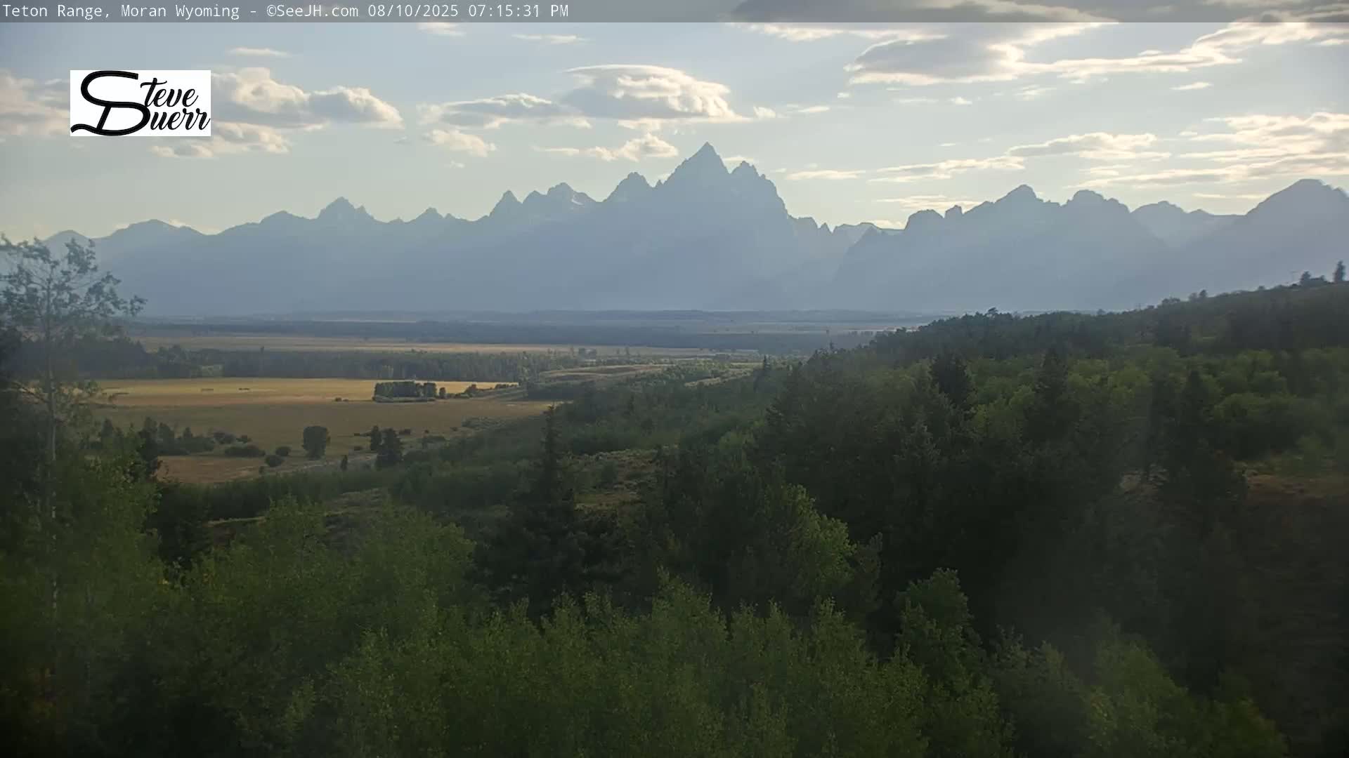 Buffalo Valley & Teton Mountain Range Live Cam - Moran, Teton County, Wyoming, USA