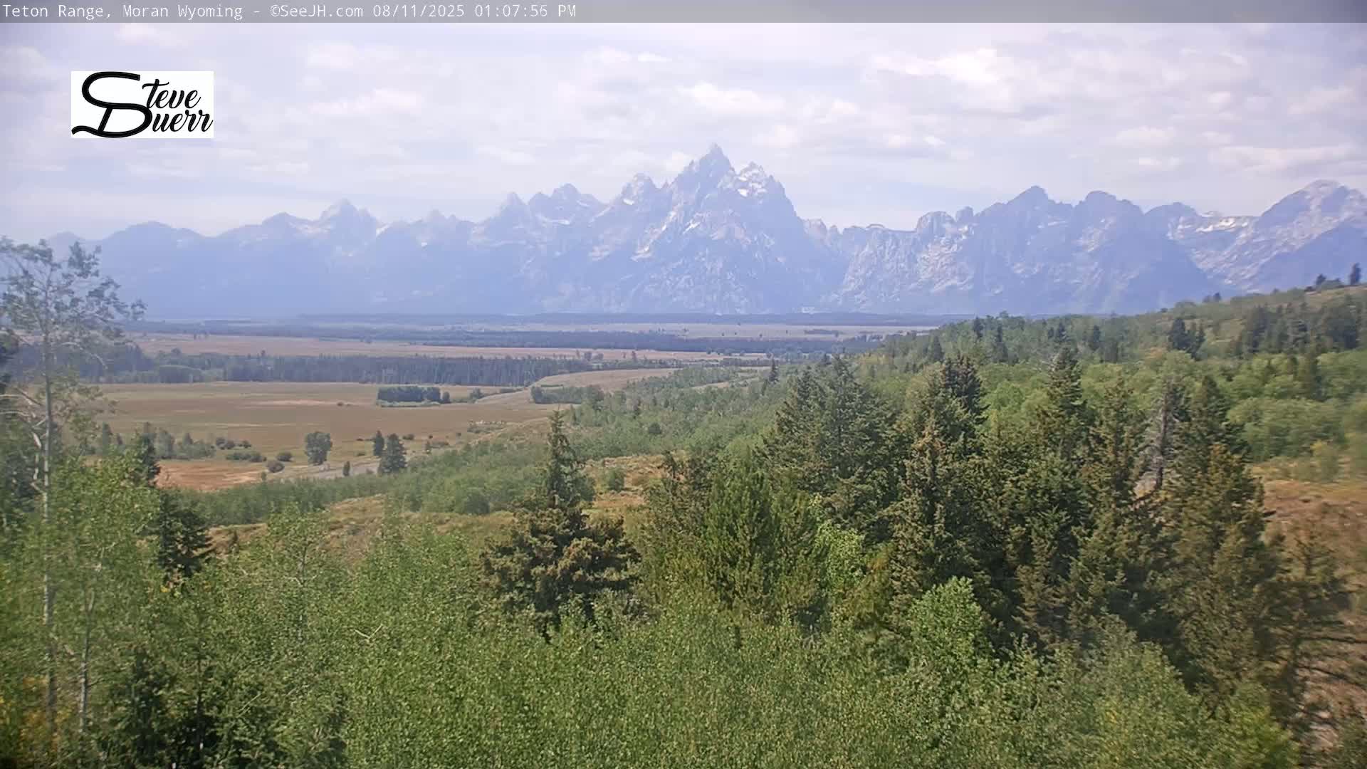 Buffalo Valley & Teton Mountain Range Live Cam - Moran, Teton County, Wyoming, USA