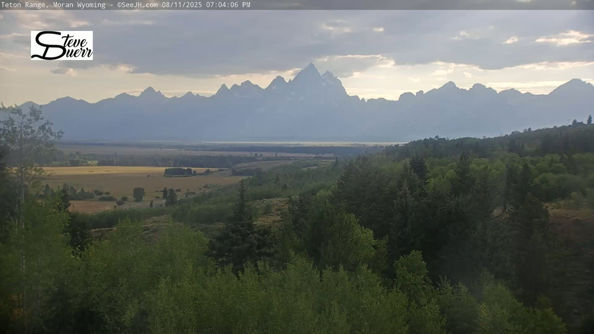 Buffalo Valley & Teton Mountain Range Live Cam - Moran, Teton County, Wyoming, USA