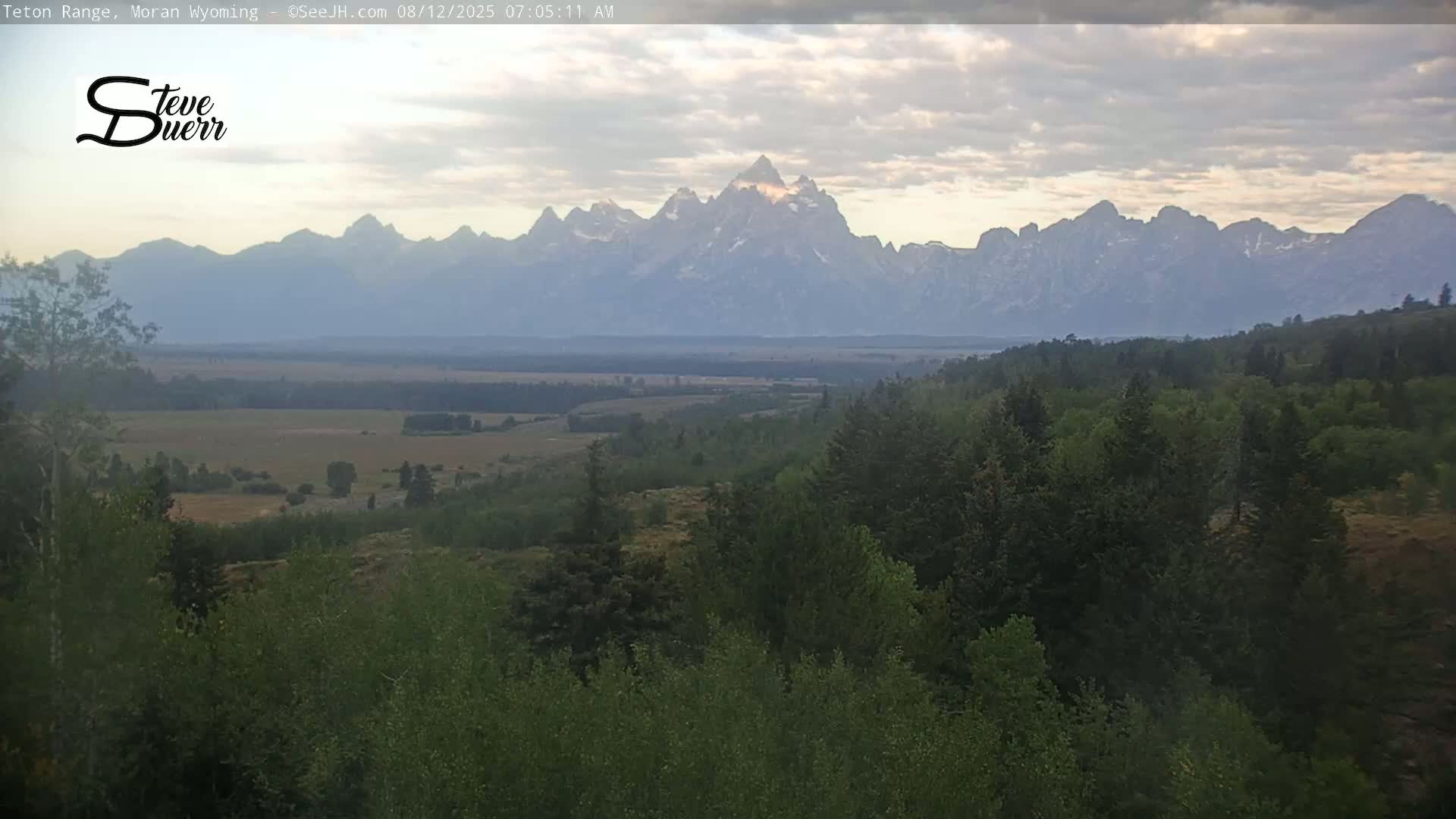 Buffalo Valley & Teton Mountain Range Live Cam - Moran, Teton County, Wyoming, USA