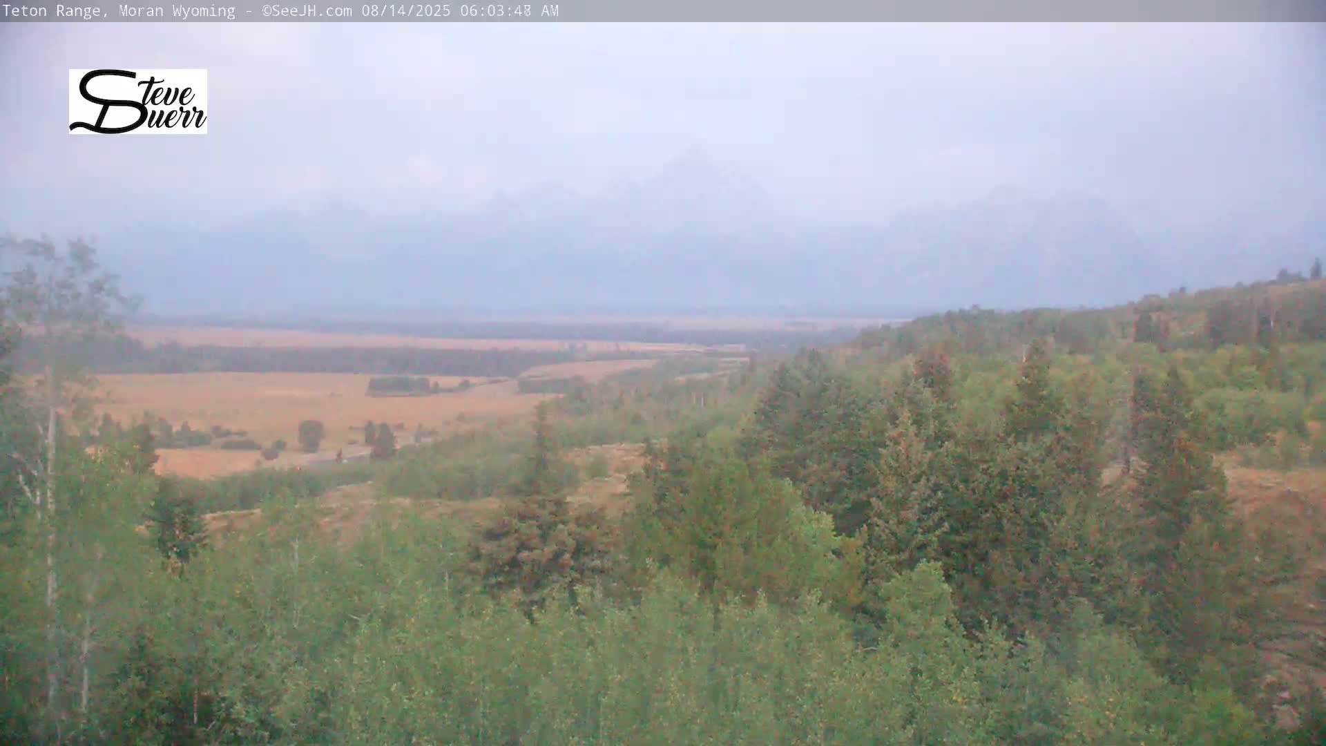 Buffalo Valley & Teton Mountain Range Live Cam - Moran, Teton County, Wyoming, USA