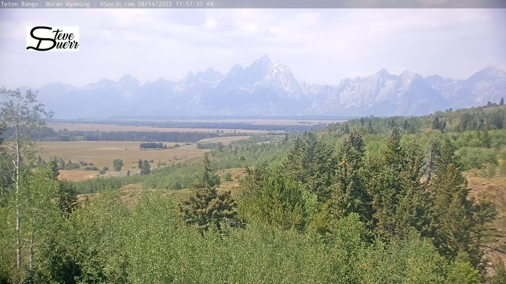 Buffalo Valley & Teton Mountain Range Live Cam - Moran, Teton County, Wyoming, USA
