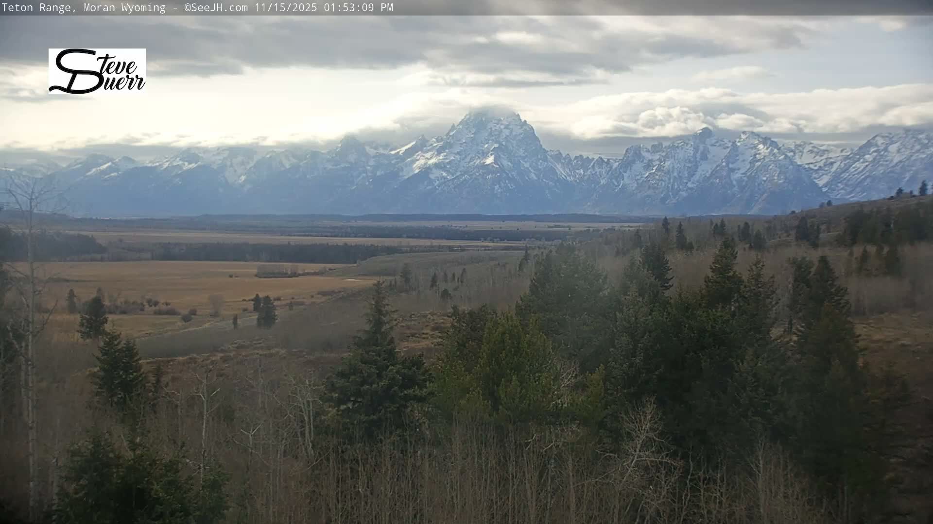 Buffalo Valley & Teton Mountain Range Live Cam - Moran, Teton County, Wyoming, USA