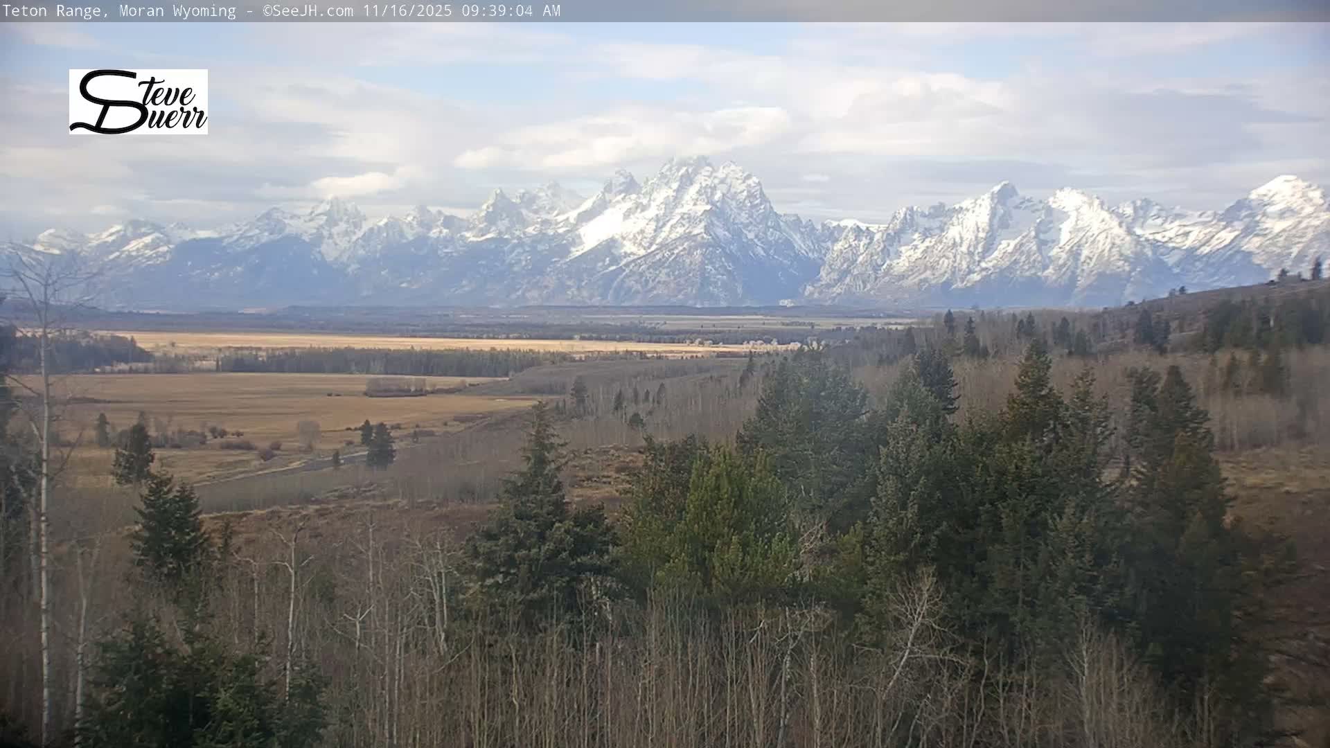 Buffalo Valley & Teton Mountain Range Live Cam - Moran, Teton County, Wyoming, USA