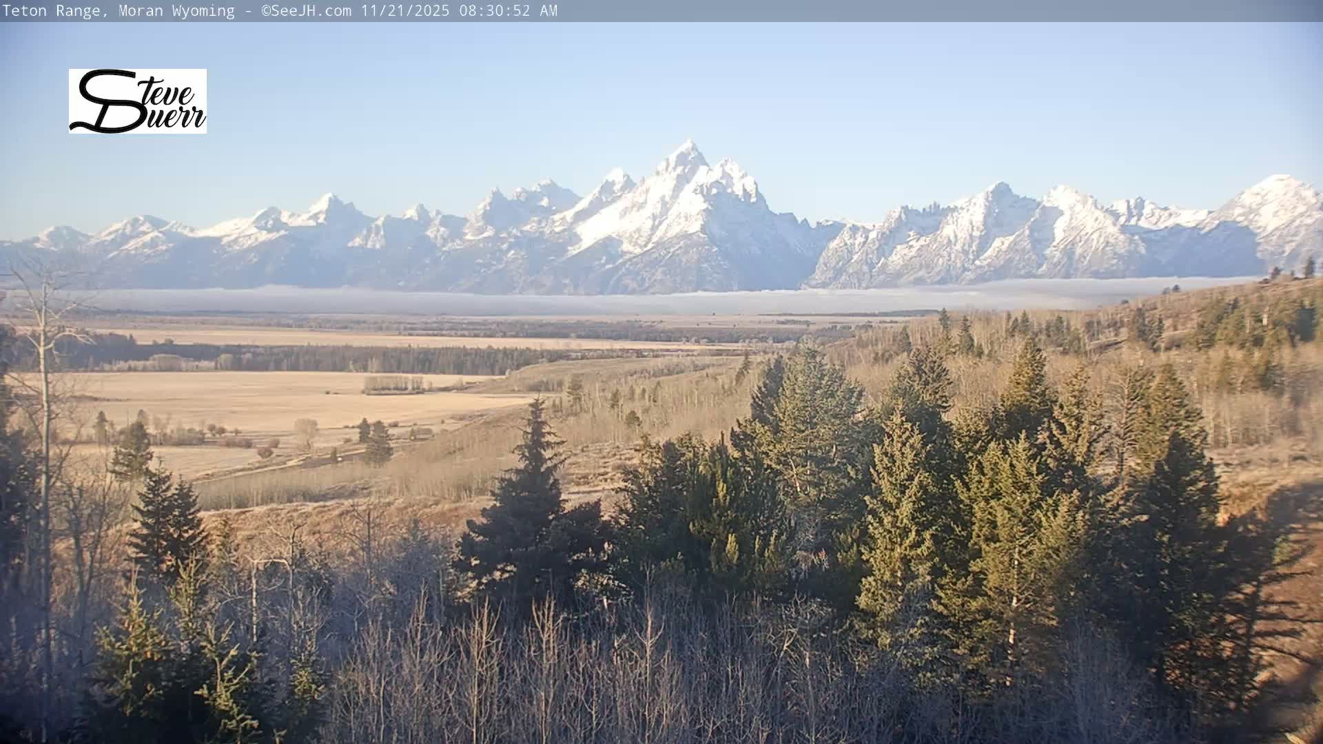Buffalo Valley & Teton Mountain Range Live Cam - Moran, Teton County, Wyoming, USA