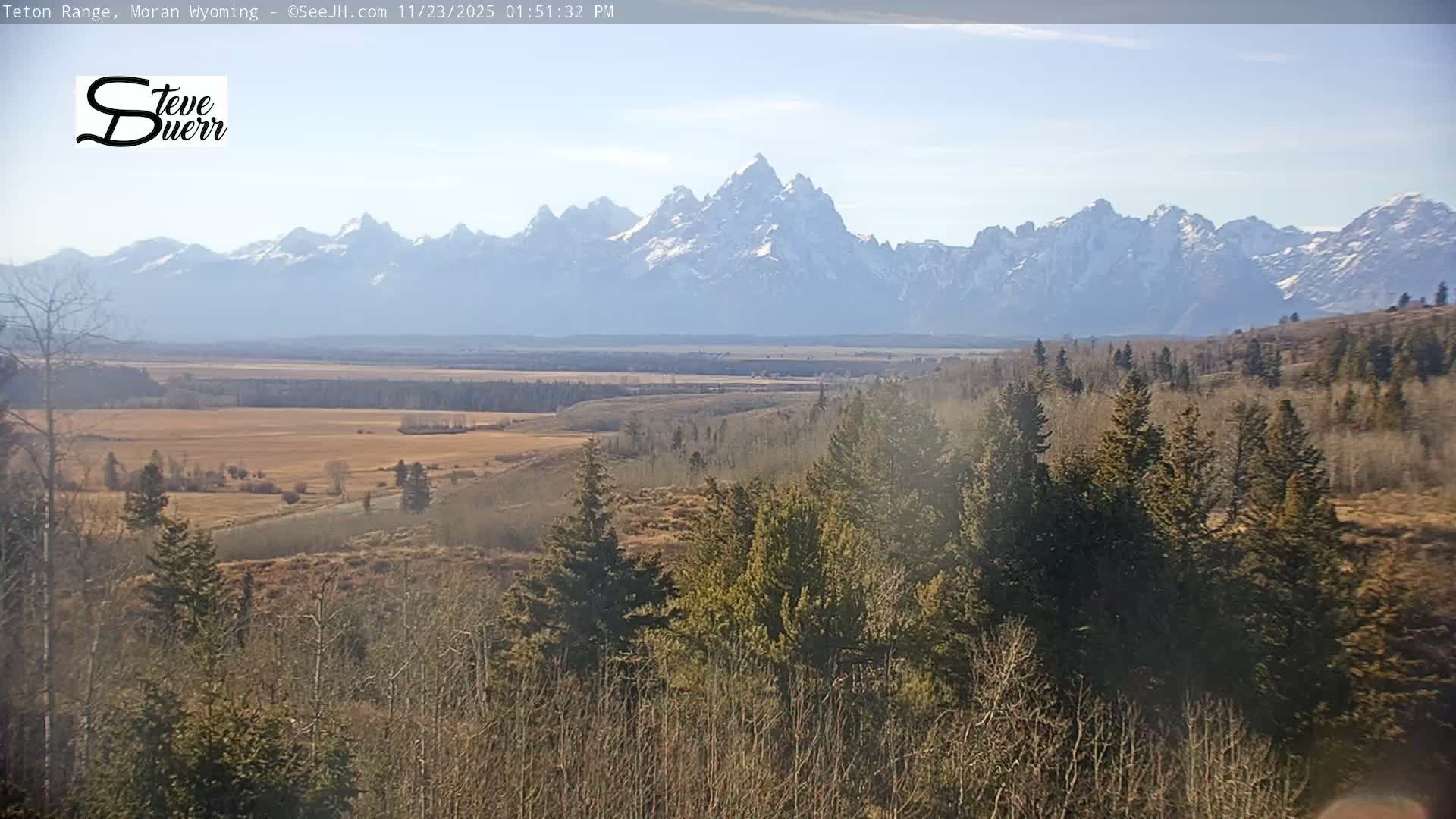 Buffalo Valley & Teton Mountain Range Live Cam - Moran, Teton County, Wyoming, USA