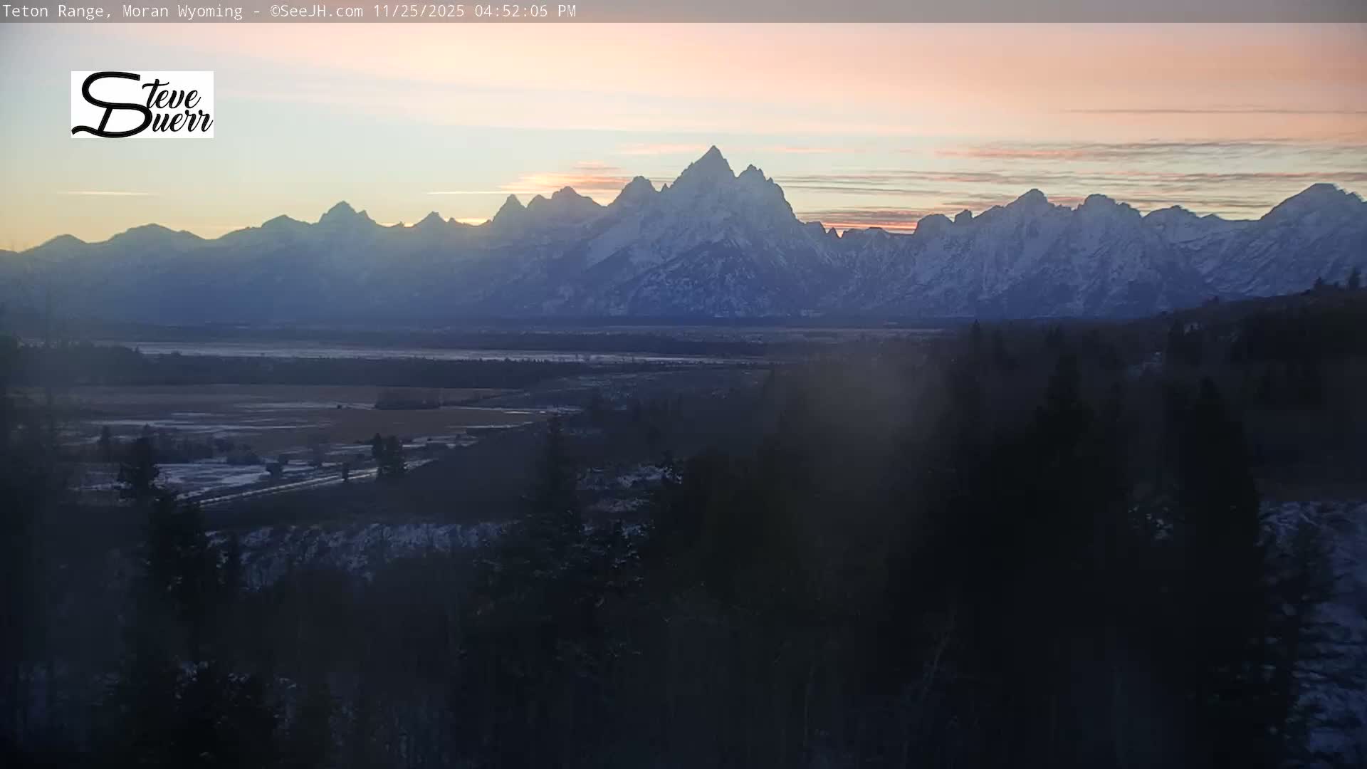 Buffalo Valley & Teton Mountain Range Live Cam - Moran, Teton County, Wyoming, USA