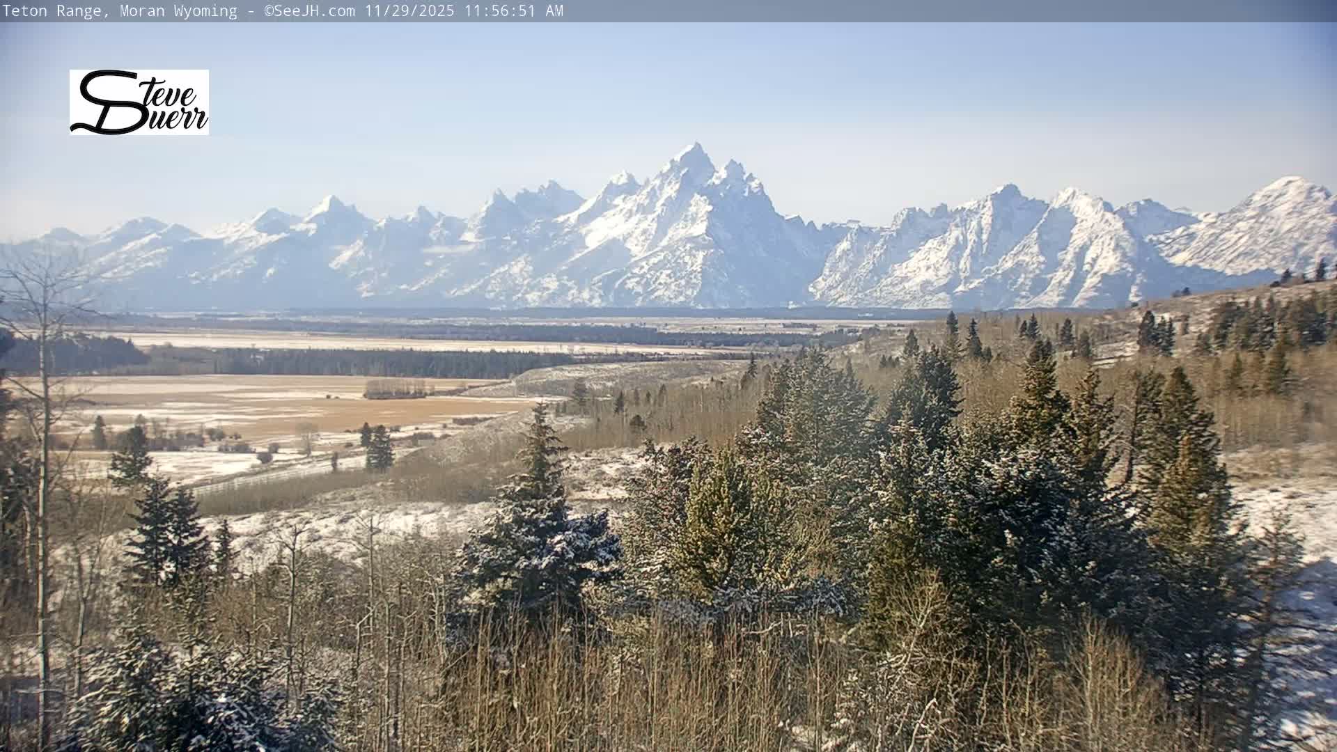 Buffalo Valley & Teton Mountain Range Live Cam - Moran, Teton County, Wyoming, USA