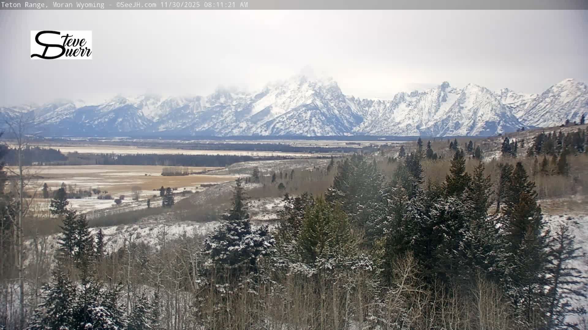 Buffalo Valley & Teton Mountain Range Live Cam - Moran, Teton County, Wyoming, USA