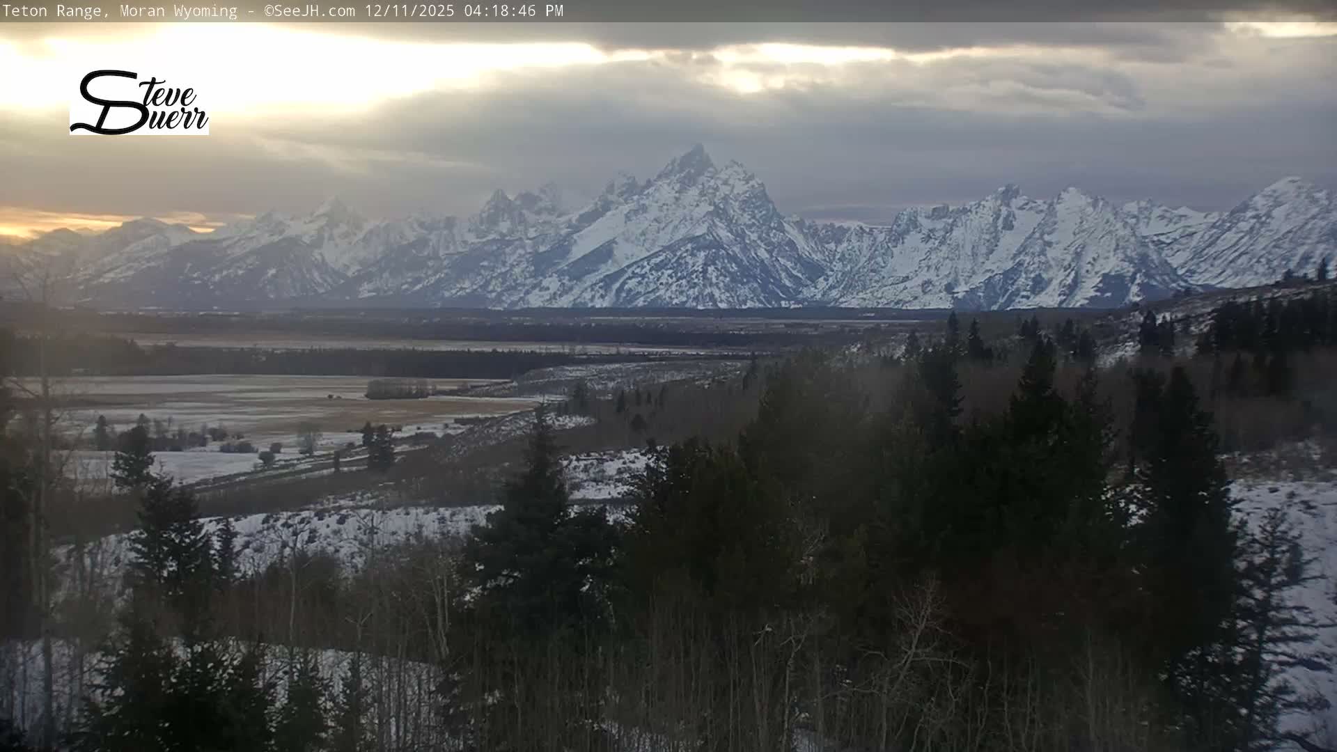 Buffalo Valley & Teton Mountain Range Live Cam - Moran, Teton County, Wyoming, USA