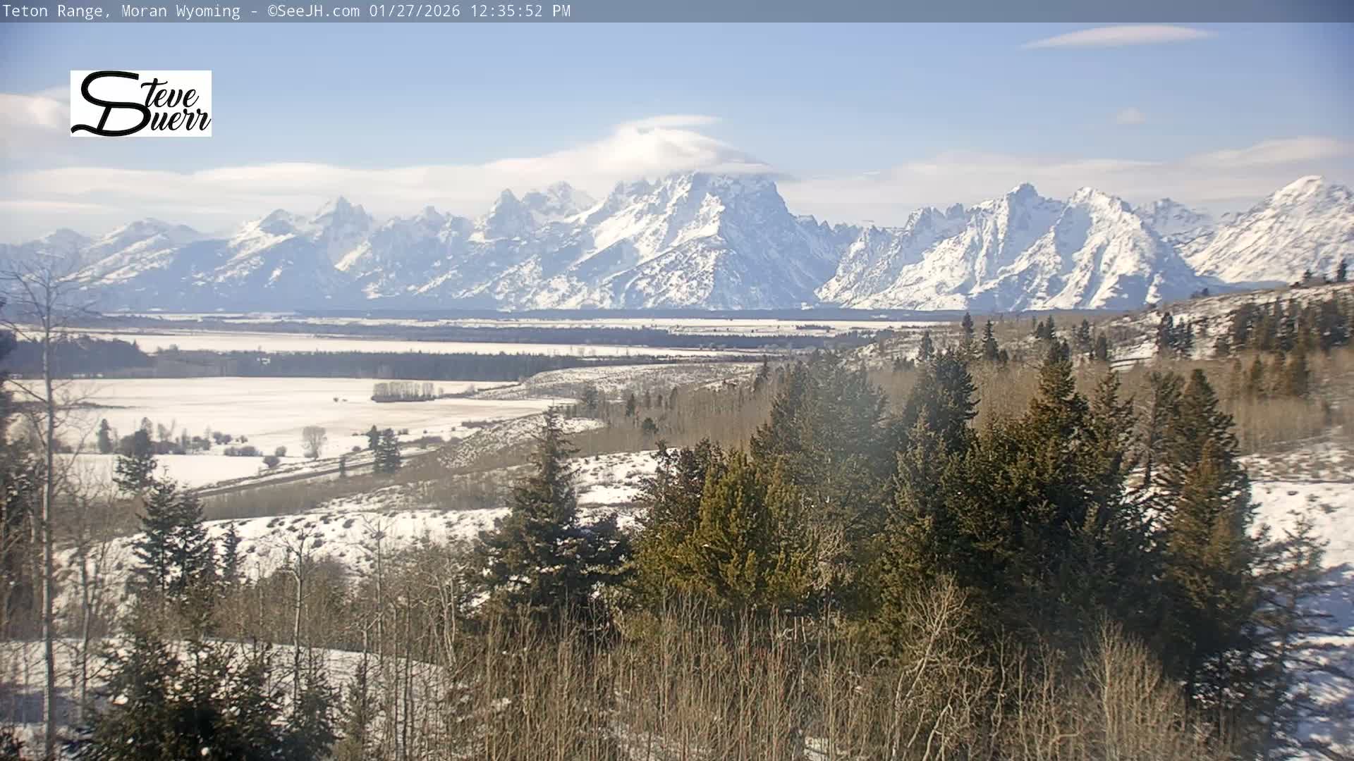 Buffalo Valley & Teton Mountain Range Live Cam - Moran, Teton County, Wyoming, USA