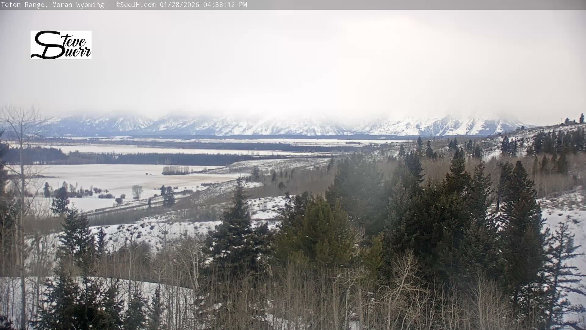 Buffalo Valley & Teton Mountain Range Live Cam - Moran, Teton County, Wyoming, USA