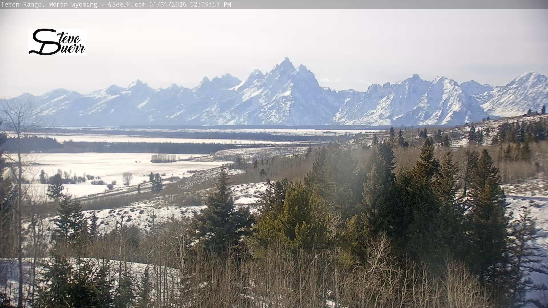 Buffalo Valley & Teton Mountain Range Live Cam - Moran, Teton County, Wyoming, USA