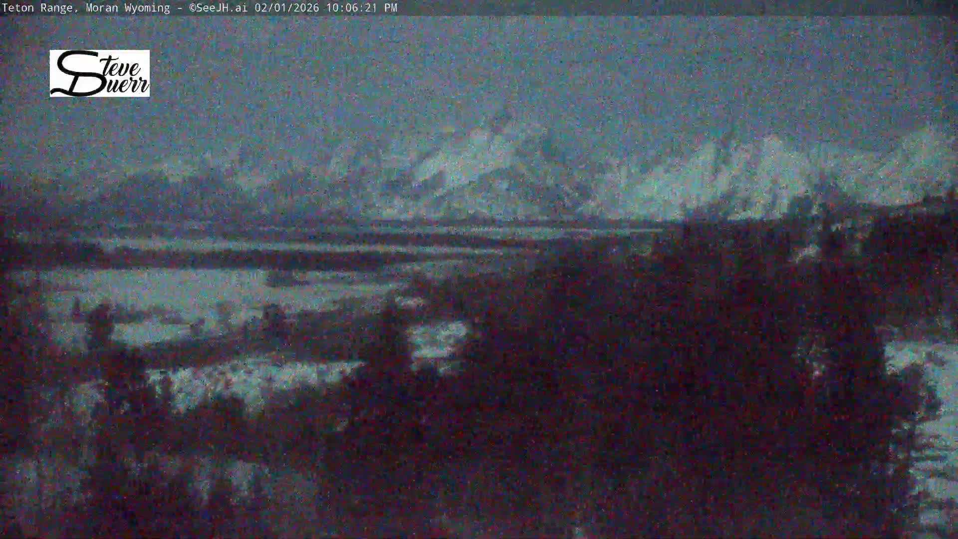 Buffalo Valley & Teton Mountain Range Live Cam - Moran, Teton County, Wyoming, USA