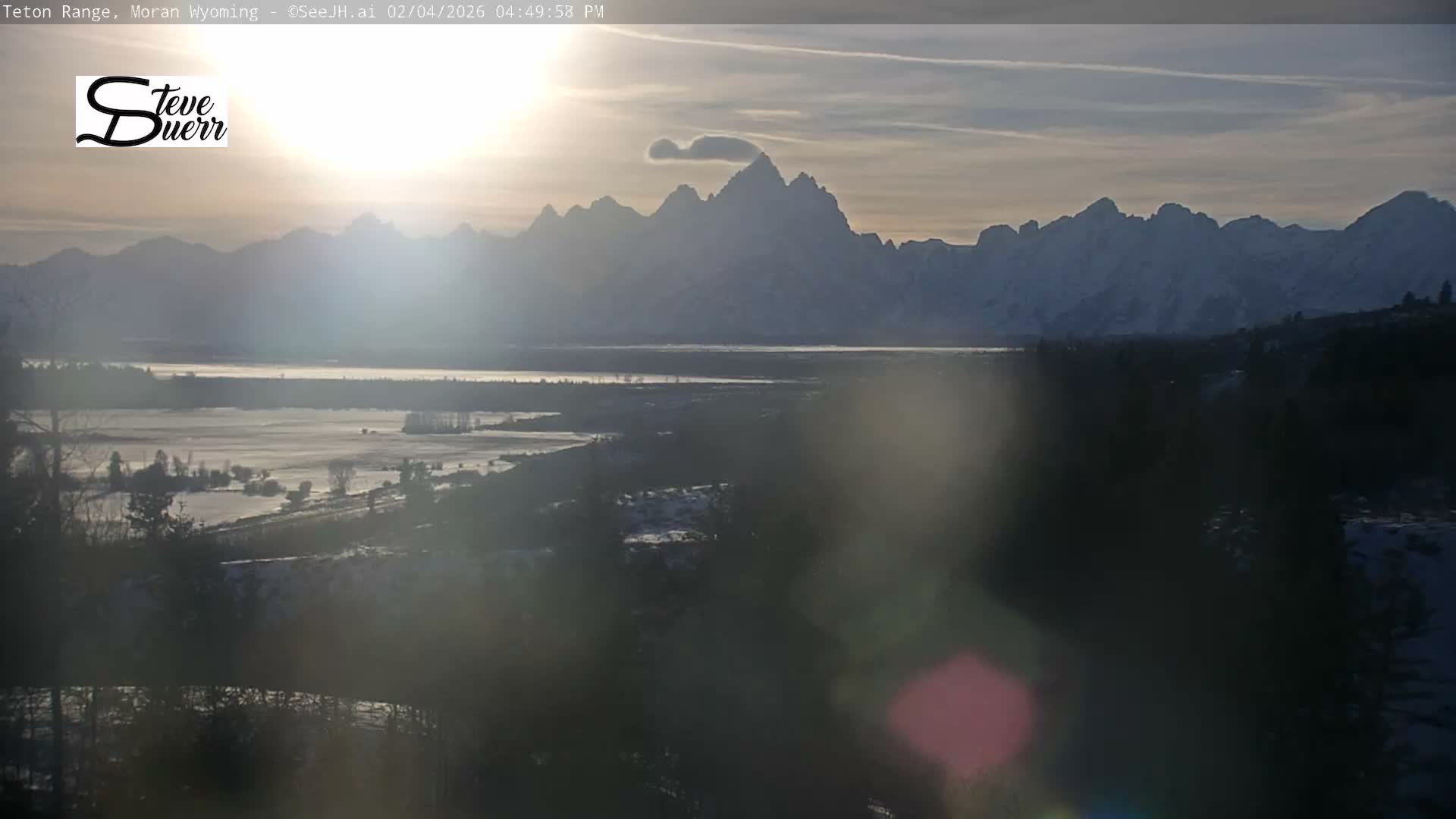 Buffalo Valley & Teton Mountain Range Live Cam - Moran, Teton County, Wyoming, USA