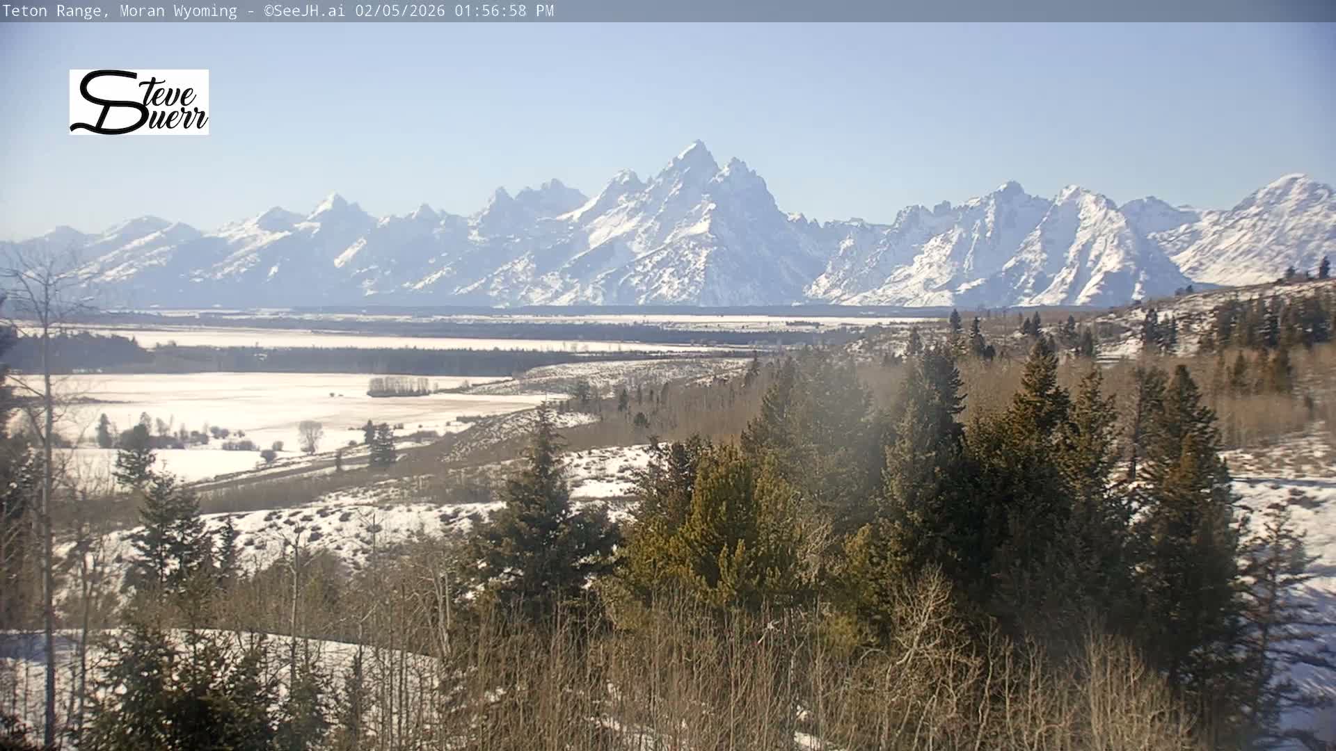 Buffalo Valley & Teton Mountain Range Live Cam - Moran, Teton County, Wyoming, USA